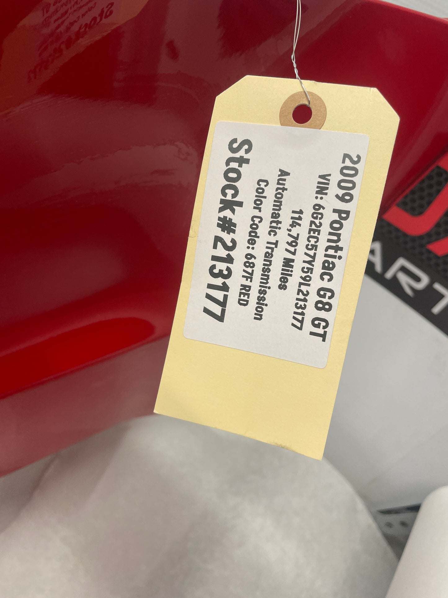 2009 Pontiac G8 GT Rear Bumper Cover Red OEM