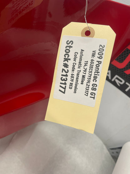 2009 Pontiac G8 GT Rear Bumper Cover Red OEM