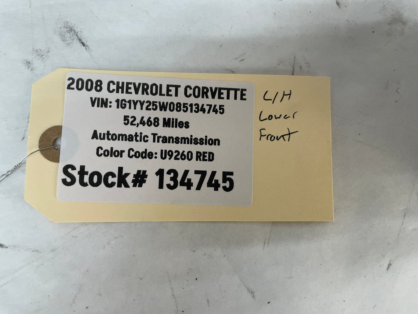 2008 Chevy C6 Corvette LH Driver Front Suspension Lower Control Arm OEM