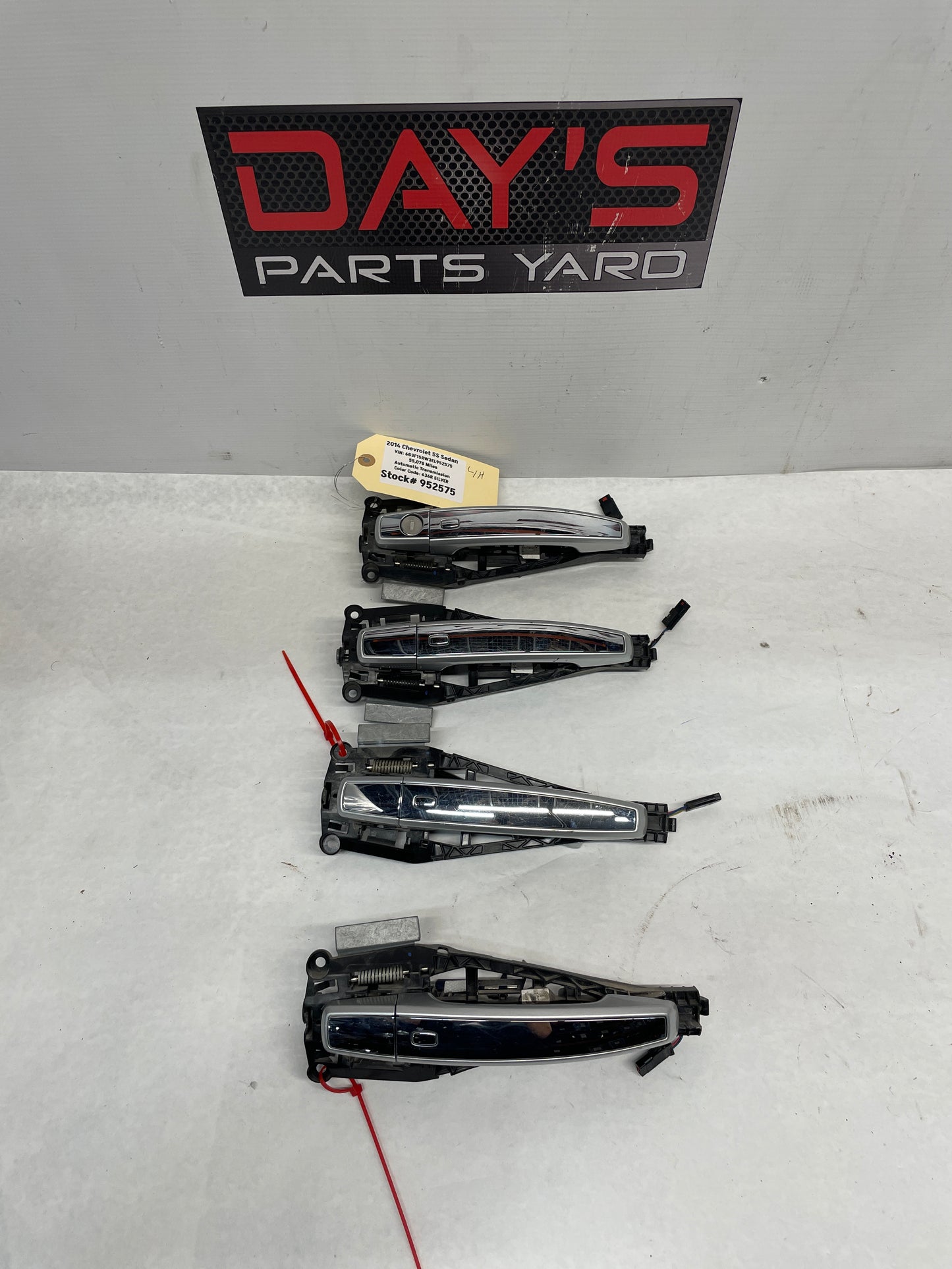 2014 Chevy SS Sedan Exterior Door Handles Set Silver OEM