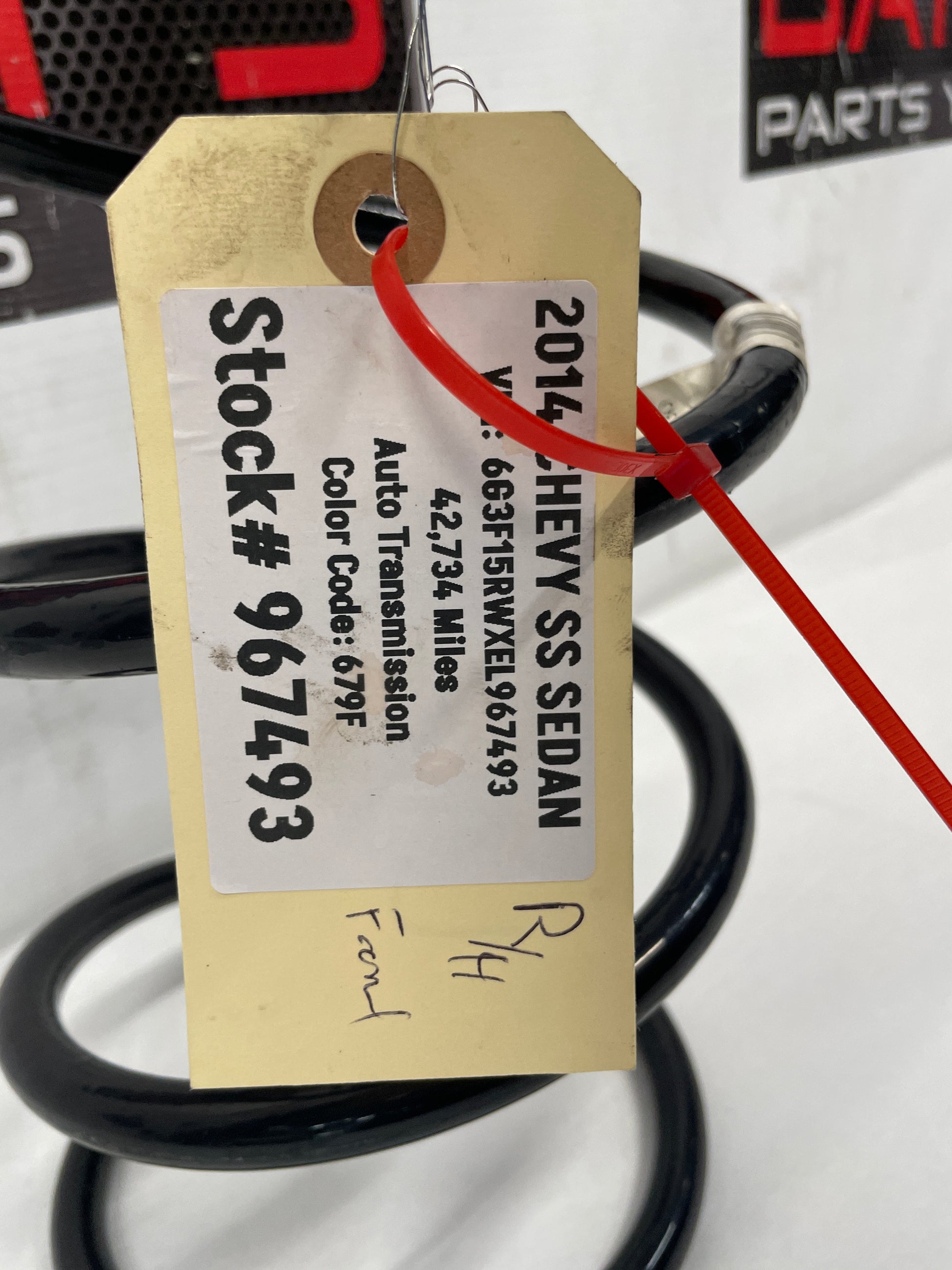 2014 Chevy SS Sedan RH Passenger Front Coil Spring OEM - Day's Parts Yard