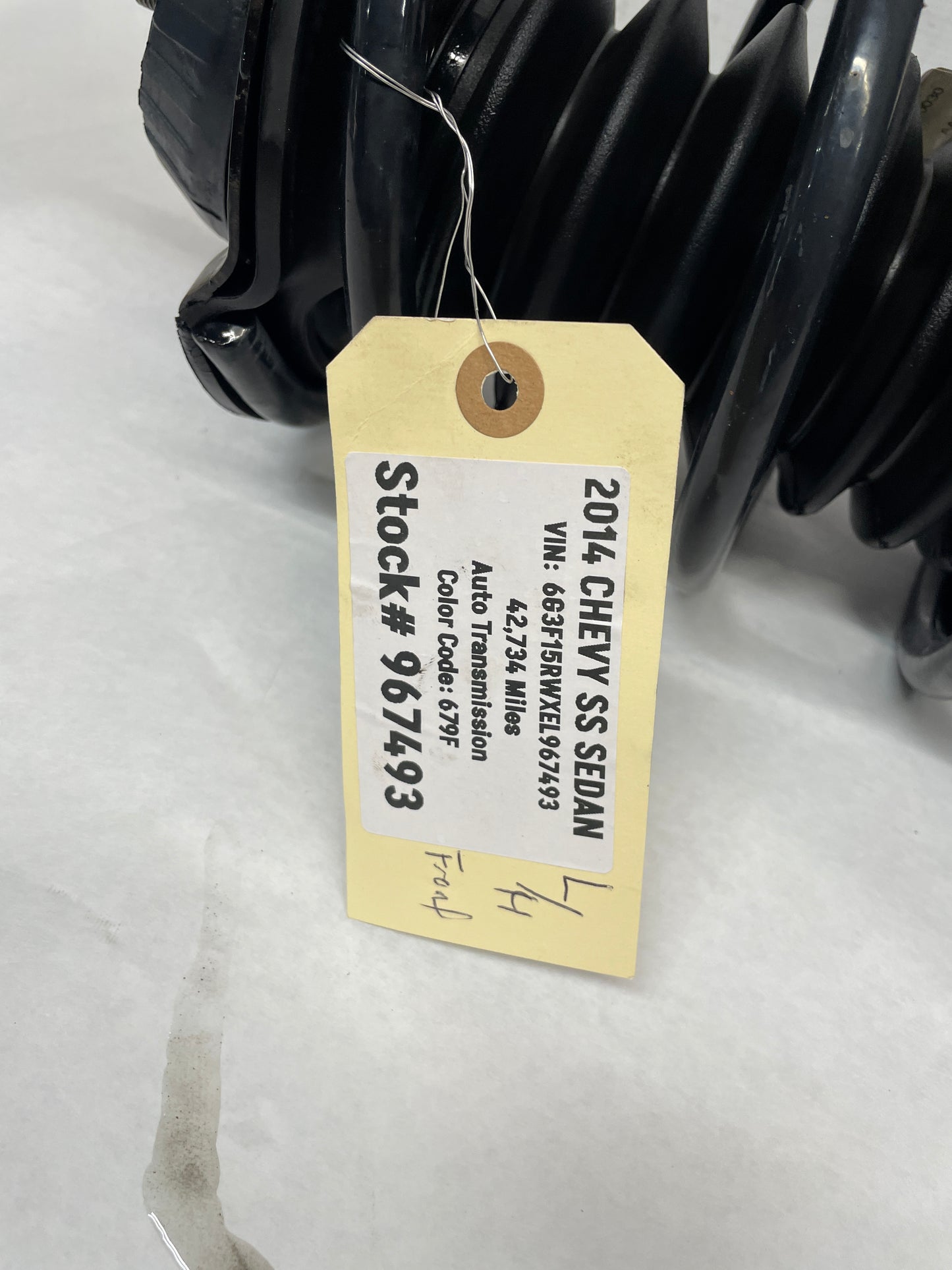 2014 Chevy SS Sedan RH Passenger Front Coil Spring OEM - Day's Parts Yard
