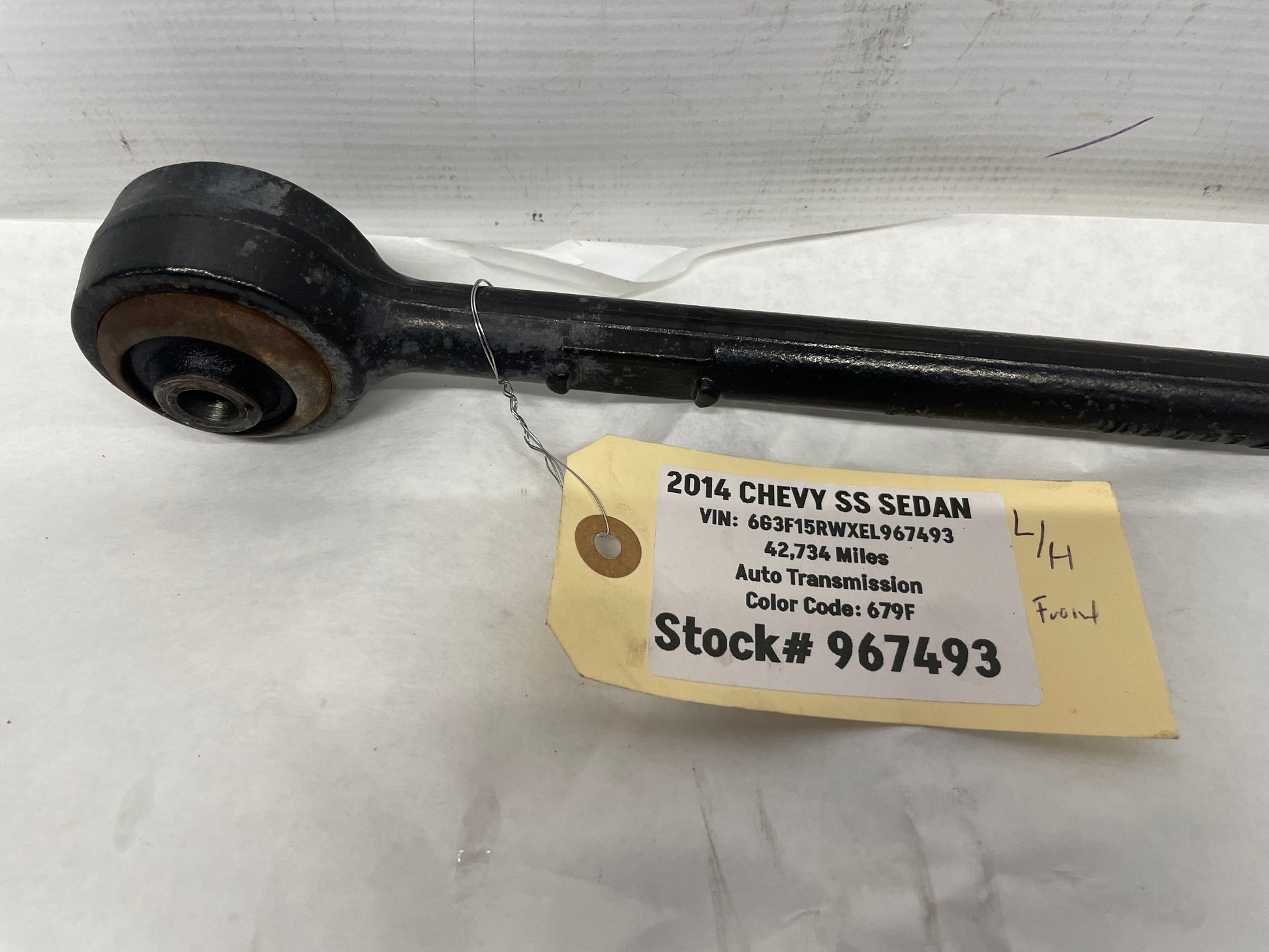 2014 Chevy SS Sedan LH Driver Front Suspension Rear Lower Control Arm OEM - Day's Parts Yard
