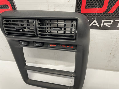 2000 Chevy Camaro Z28 Center Dashboard Radio Stereo Bezel Trim Plate OEM Ebony Black - Day's Parts Yard