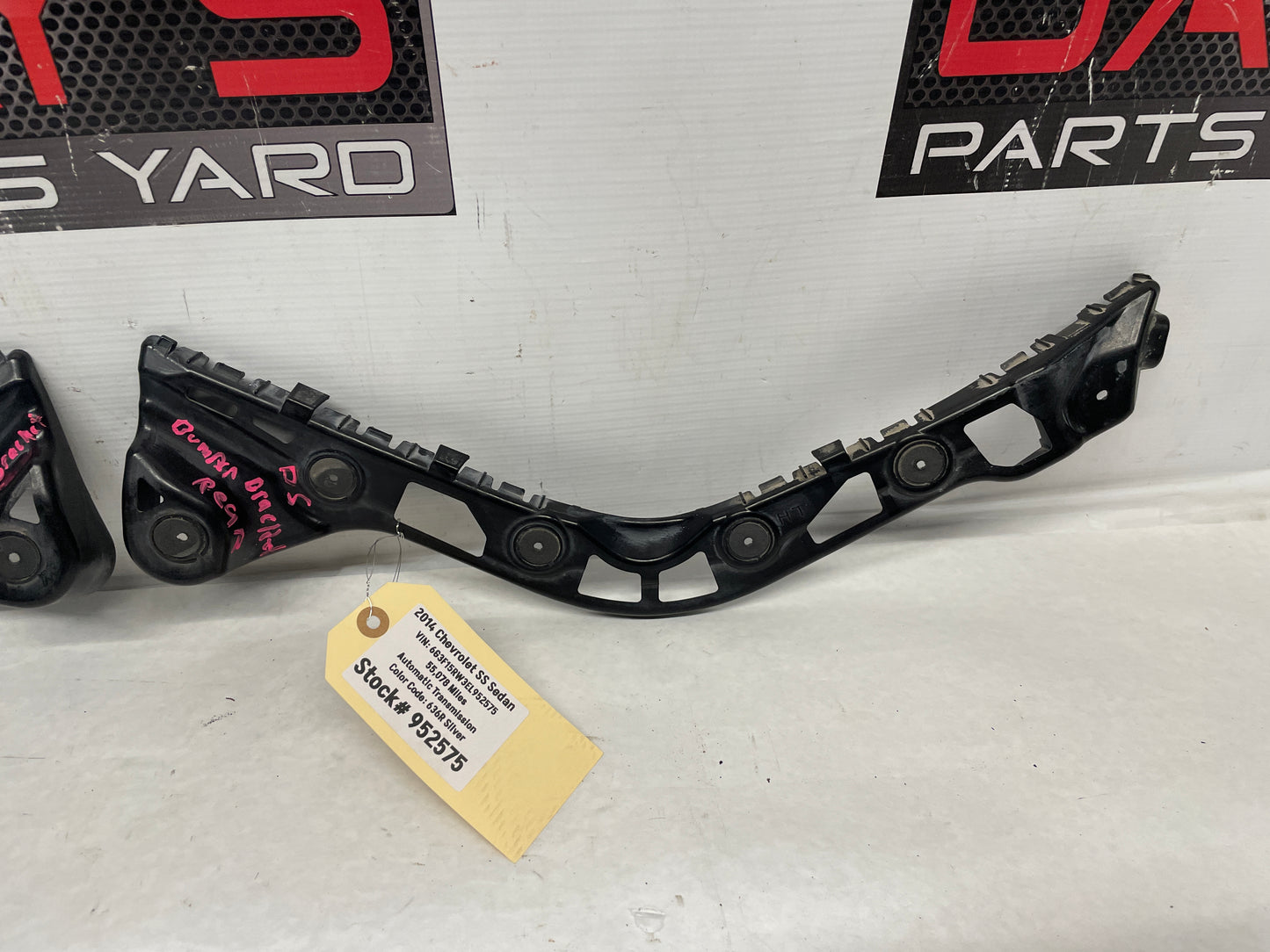 2014 Chevy SS Sedan RH & LH Rear Bumper Brackets Guides OEM