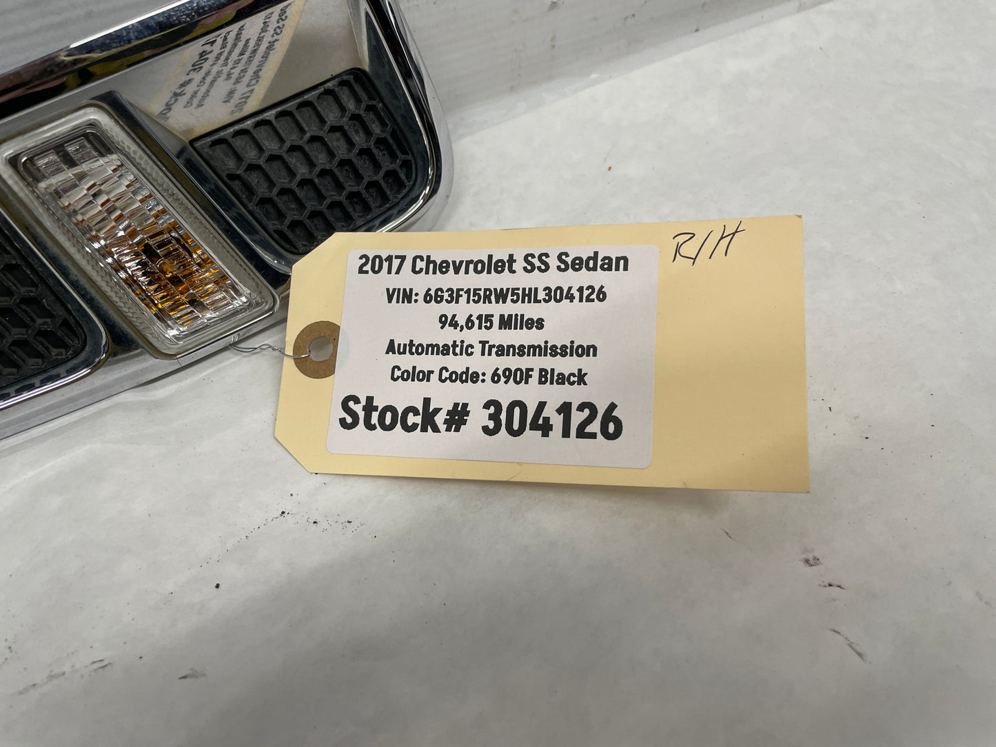 2017 Chevy SS Sedan RH Passenger Fender Side Marker Lights Tail Lamp OEM