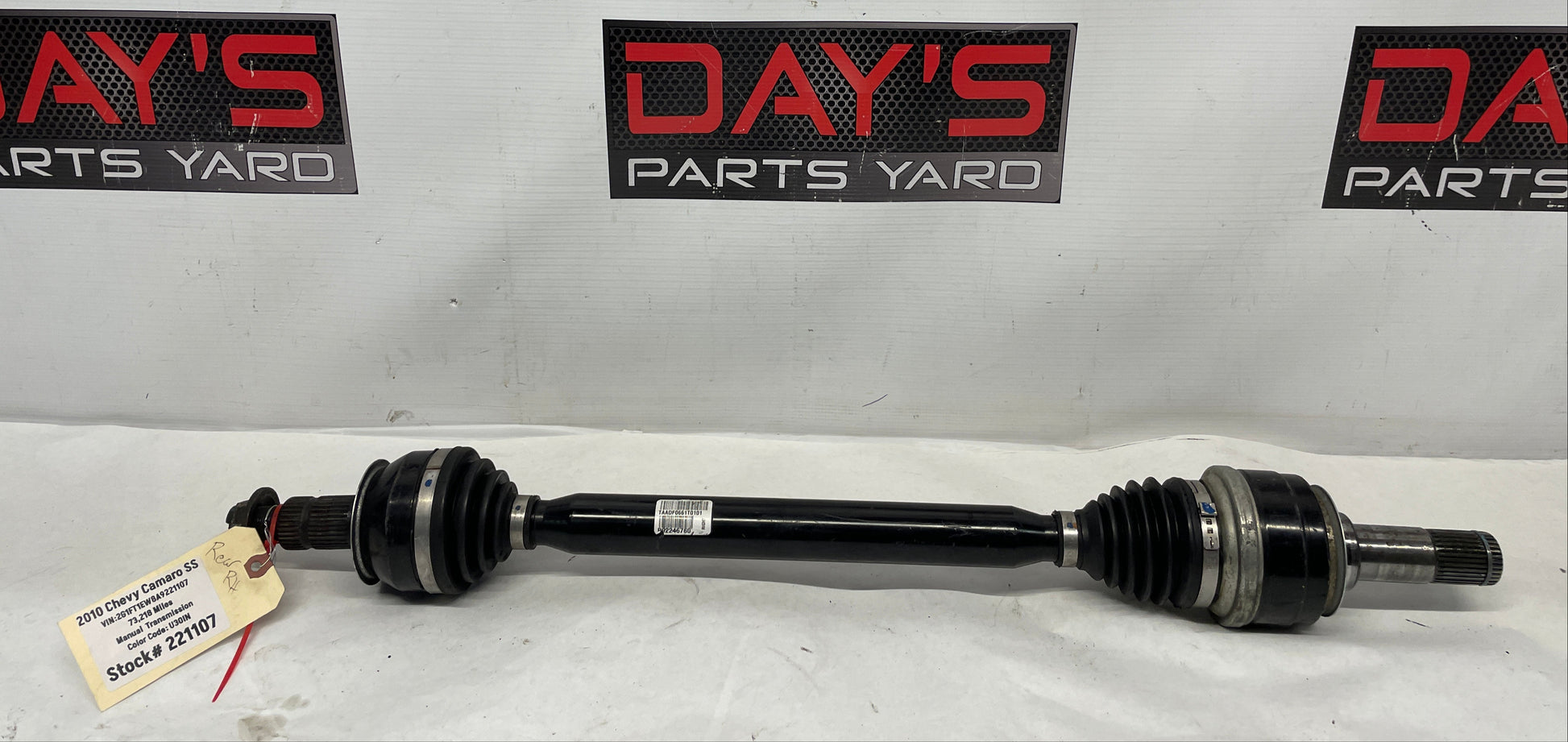 2010 Chevy Camaro SS RH Passenger CV Axle Half Shaft OEM - Day's Parts Yard