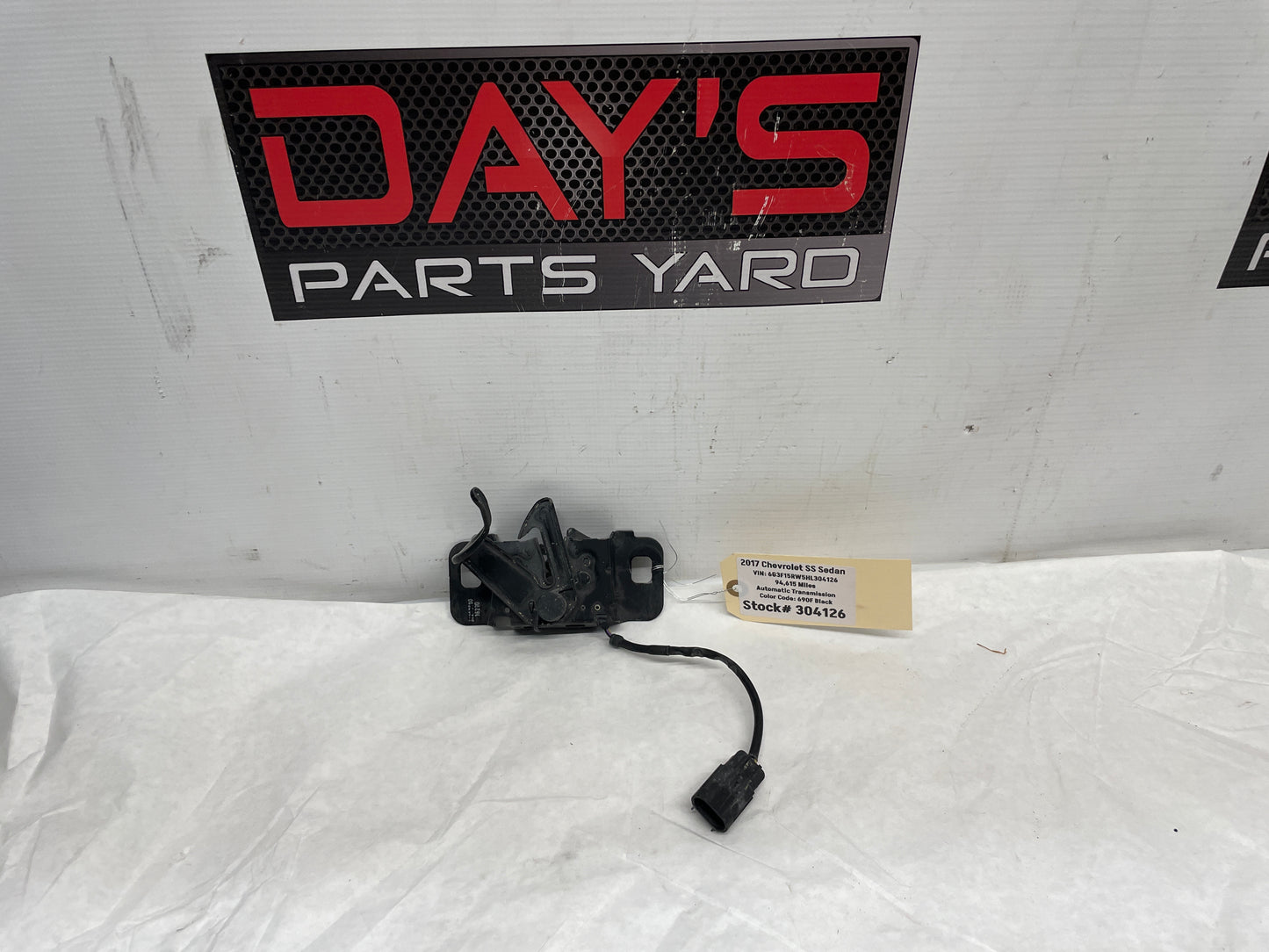 2017 Chevy SS Sedan Hood Latch OEM - Day's Parts Yard