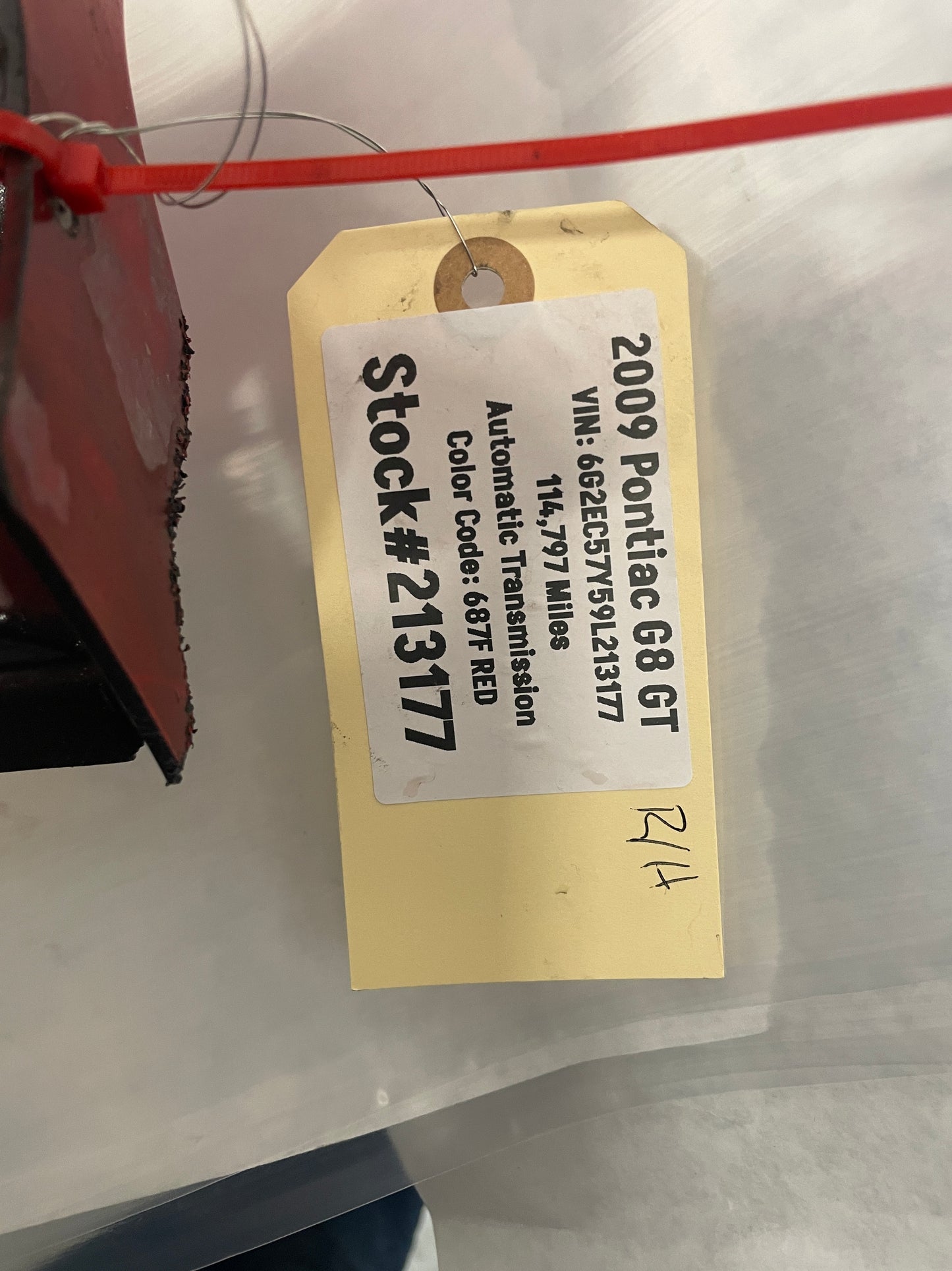 2009 Pontiac G8 GT RH Passenger Rocker Molding Side Skirt Panel Trim Red OEM