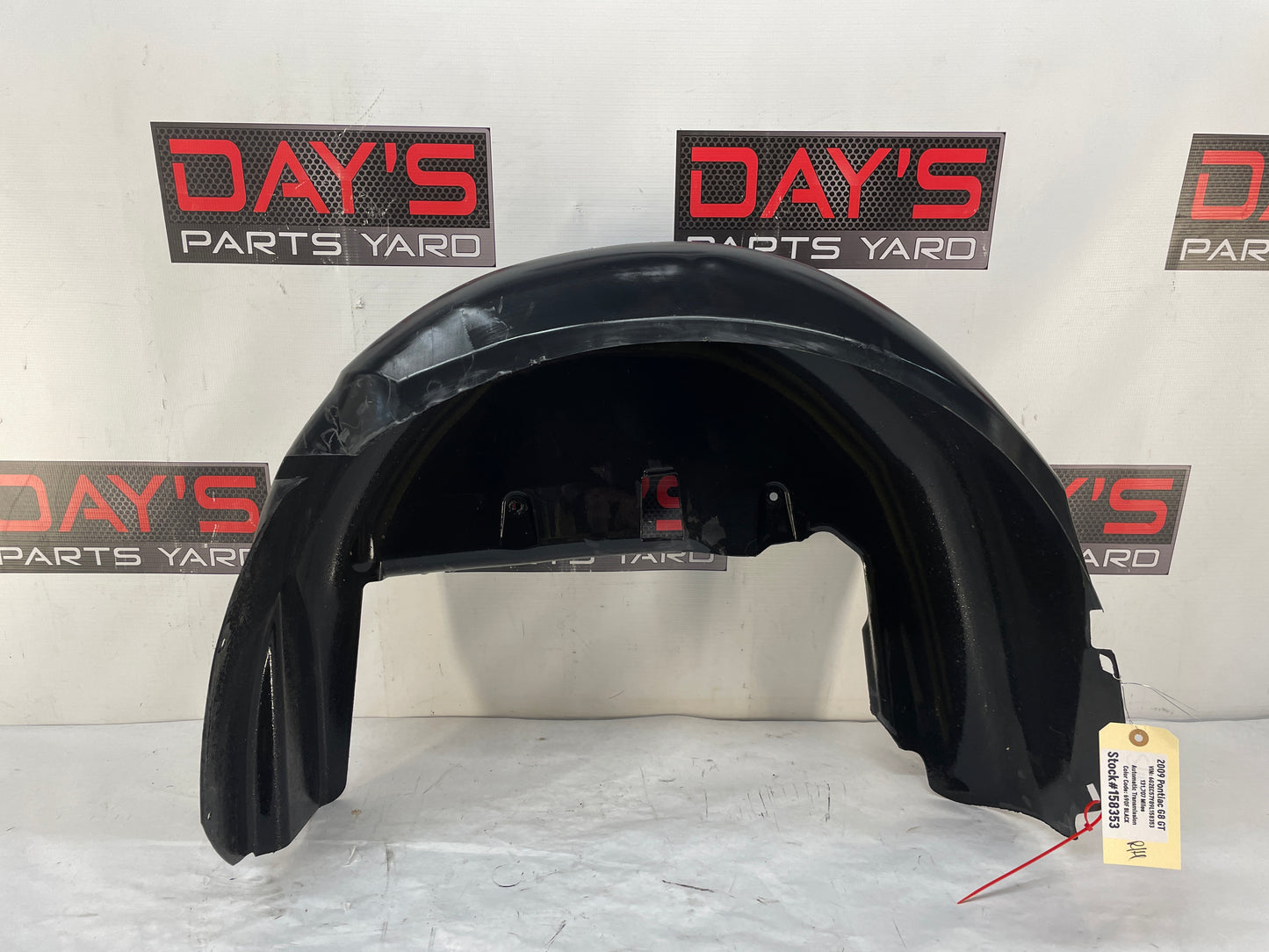 2009 Pontiac G8 GT RH Passenger Rear Fender Wheelhouse Well Liner OEM