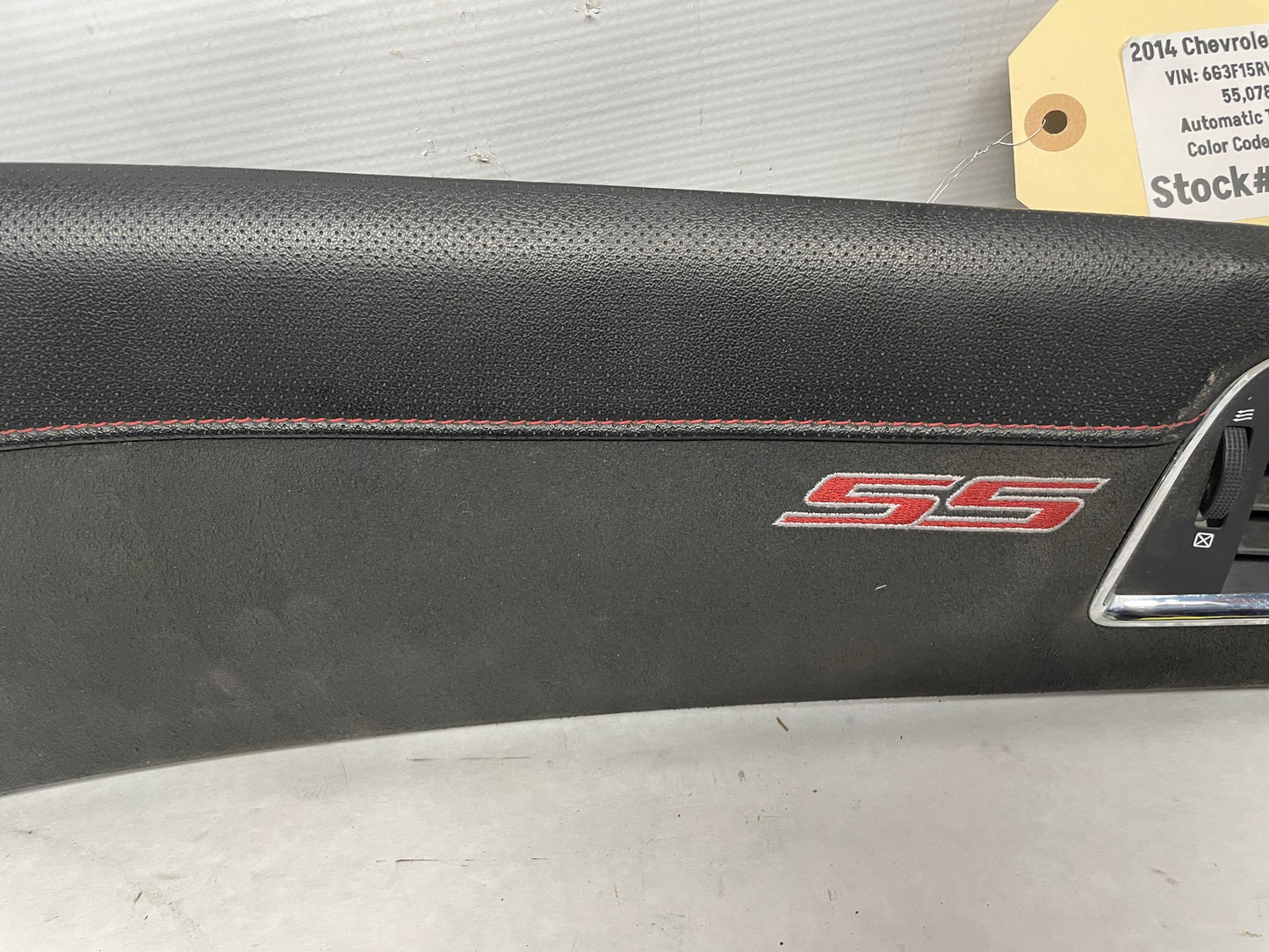 2014 Chevy SS Sedan RH Passenger Black Suede Dash Trim Panel Insert OEM