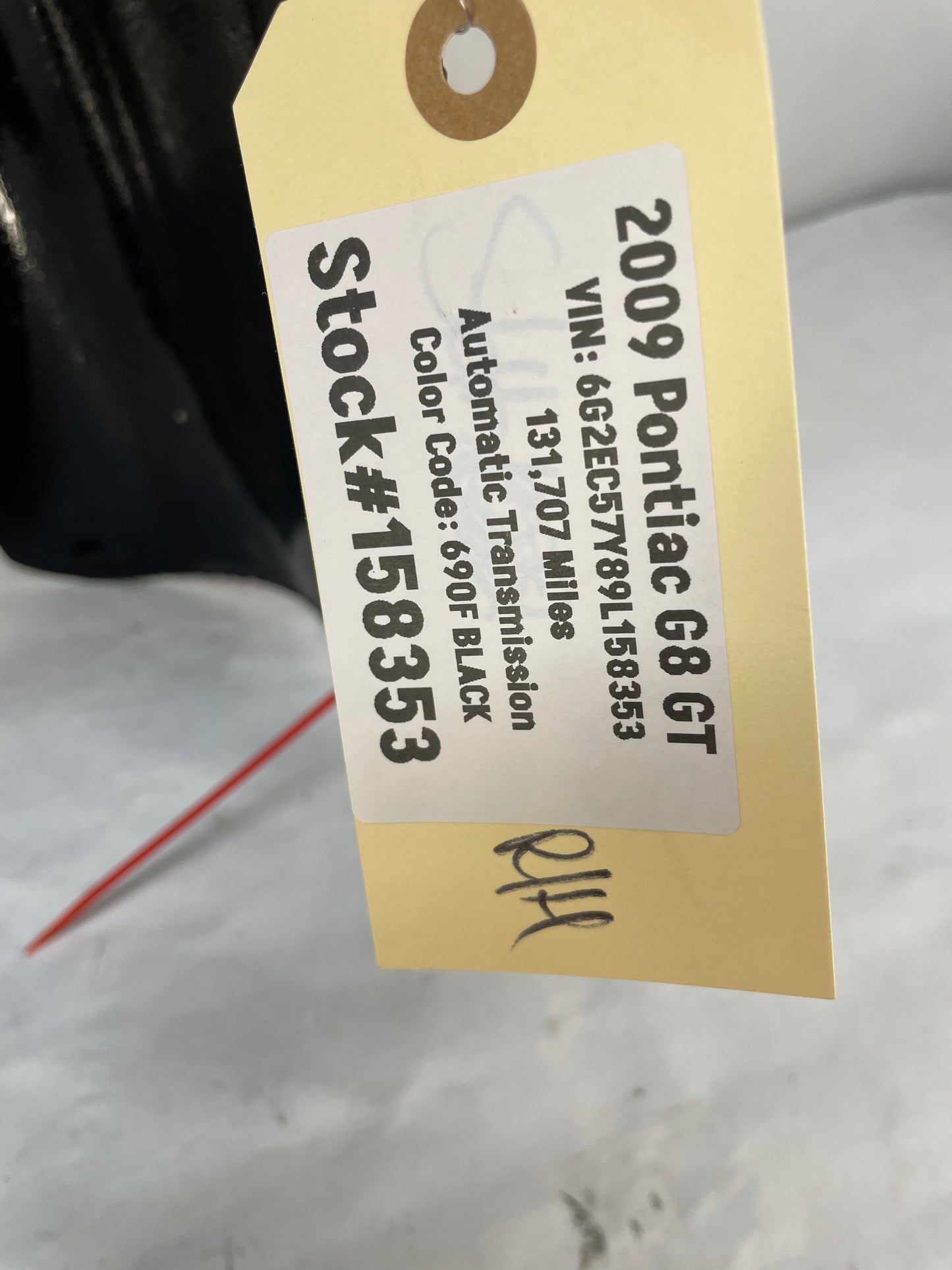 2009 Pontiac G8 GT RH Passenger Rear Fender Wheelhouse Well Liner OEM