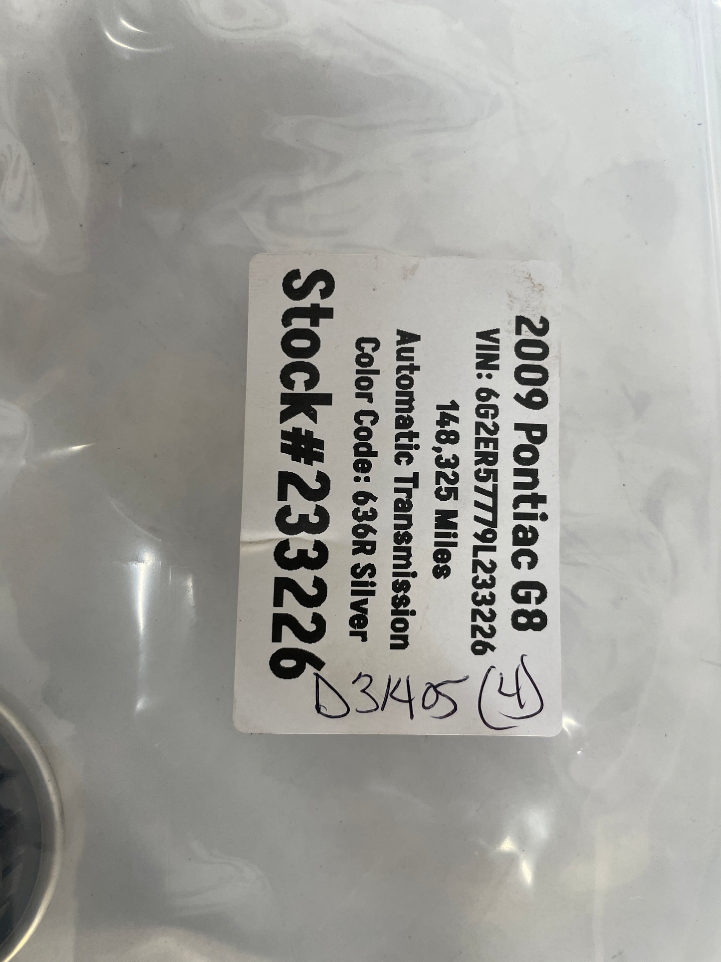 2009 Pontiac G8 Bonneville Vibe Center Wheel Caps Set OEM - Day's Parts Yard