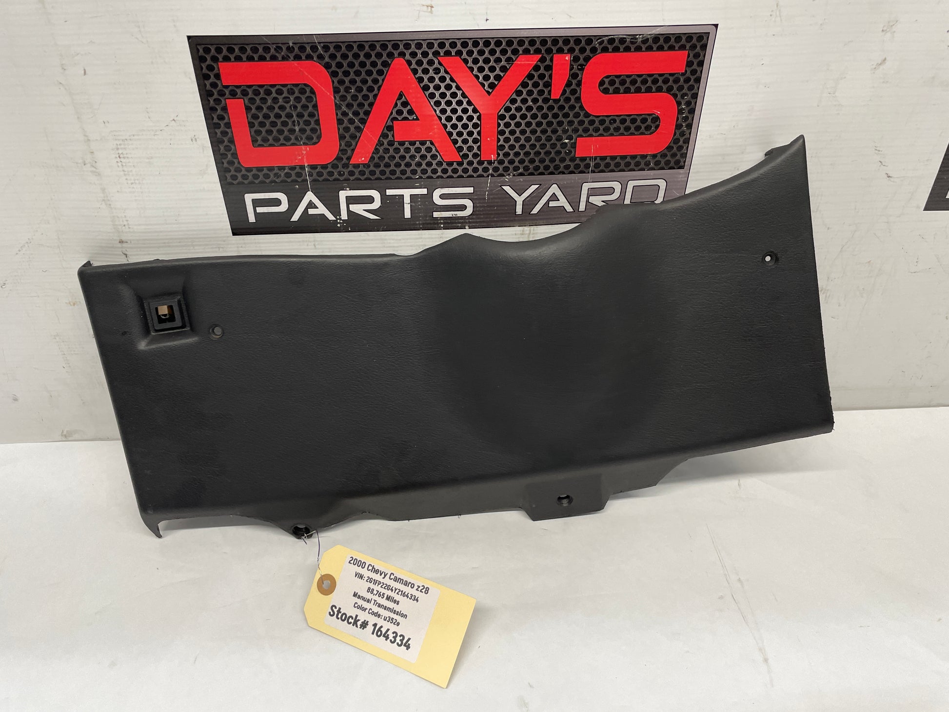 2000 Chevy Camaro Z28 Lower Dash Knee Bolster Trim Molding Ebony Black OEM - Day's Parts Yard