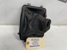 2005 Pontiac GTO Black Leather Shifter Boot Red Stitching OEM - Day's Parts Yard