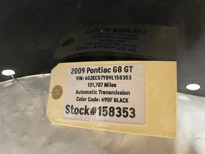 2009 Pontiac G8 GT LH Driver Front Fender Wheel Well Liner House OEM - Day's Parts Yard