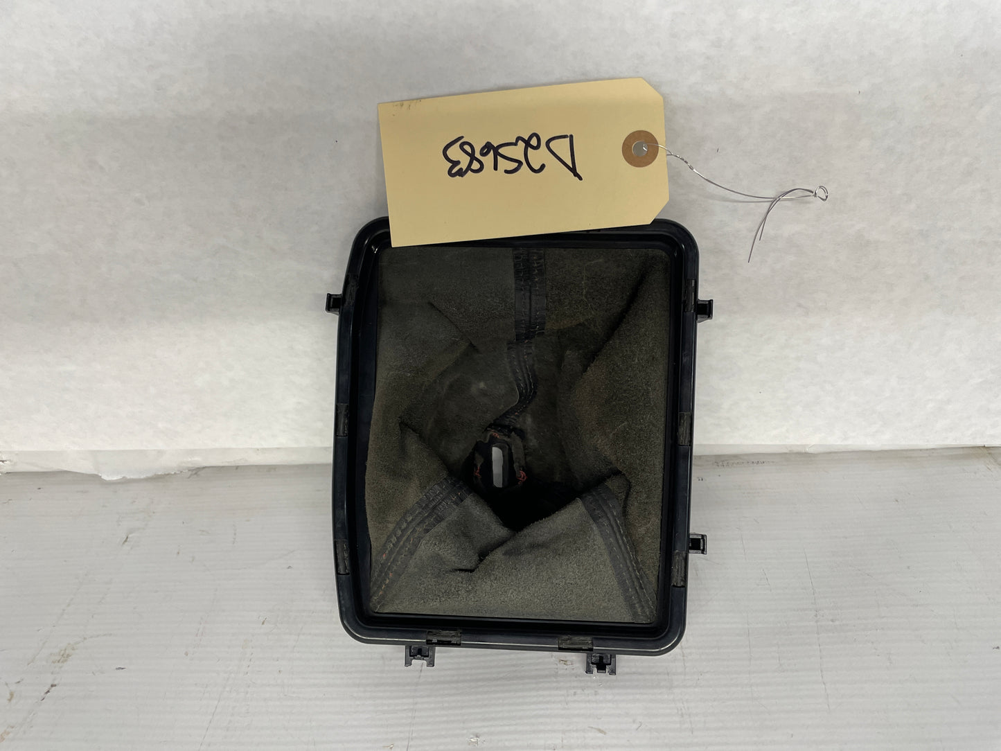 2005 Pontiac GTO Black Leather Shifter Boot Red Stitching OEM - Day's Parts Yard