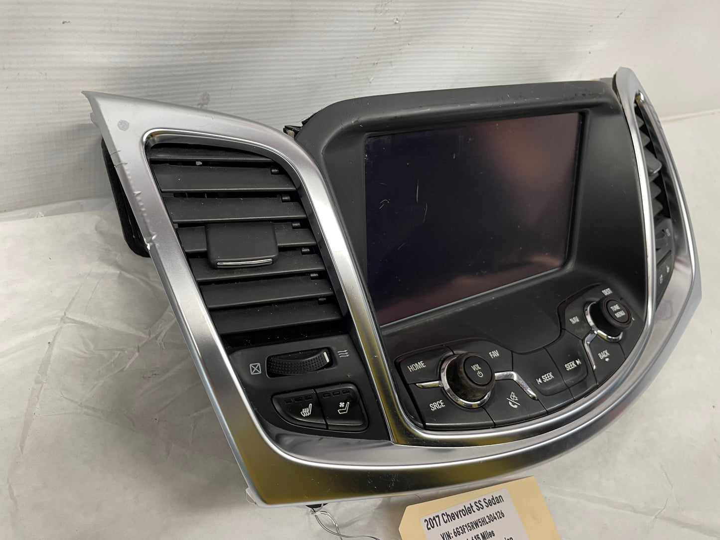 2017 Chevy SS Sedan Navigation Display Radio CD Player Face Plate Screen Control Bezel OEM - Day's Parts Yard