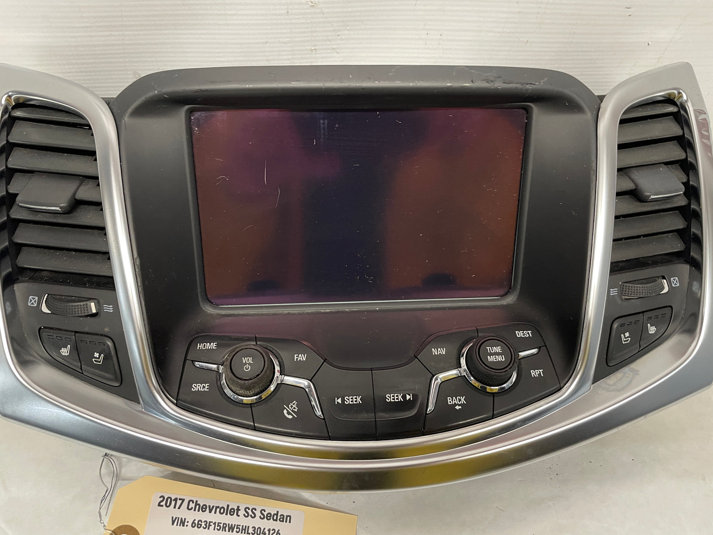 2017 Chevy SS Sedan Navigation Display Radio CD Player Face Plate Screen Control Bezel OEM - Day's Parts Yard