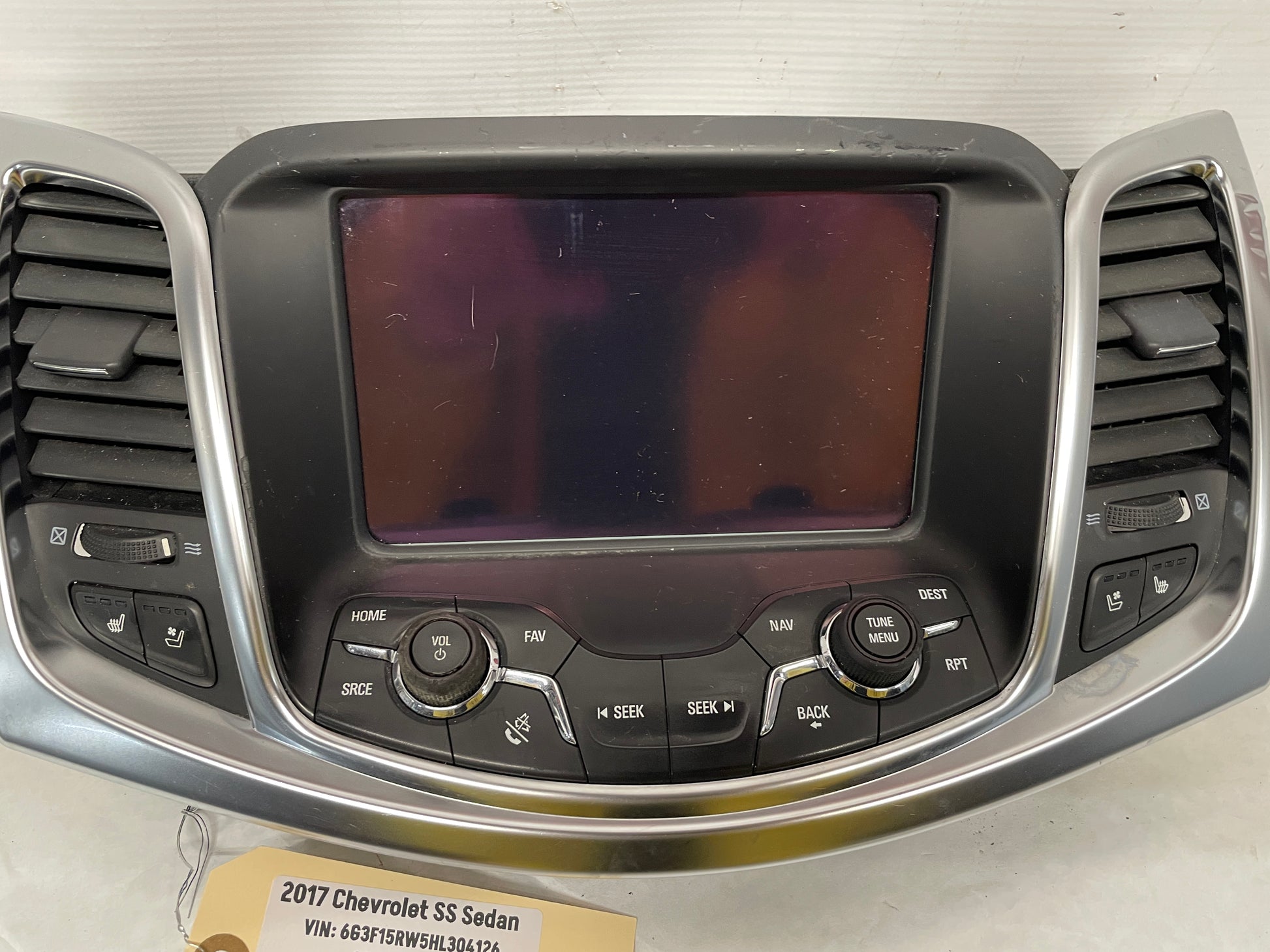 2017 Chevy SS Sedan Navigation Display Radio CD Player Face Plate Screen Control Bezel OEM - Day's Parts Yard