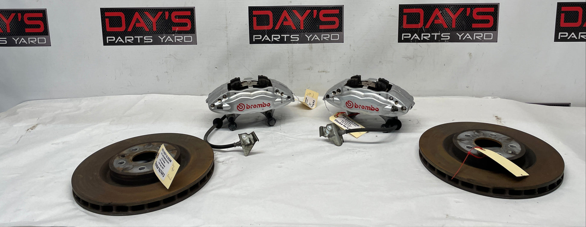 2014 Chevy SS Sedan Front Brembo Brake Calipers & Rotors OEM - Day's Parts Yard