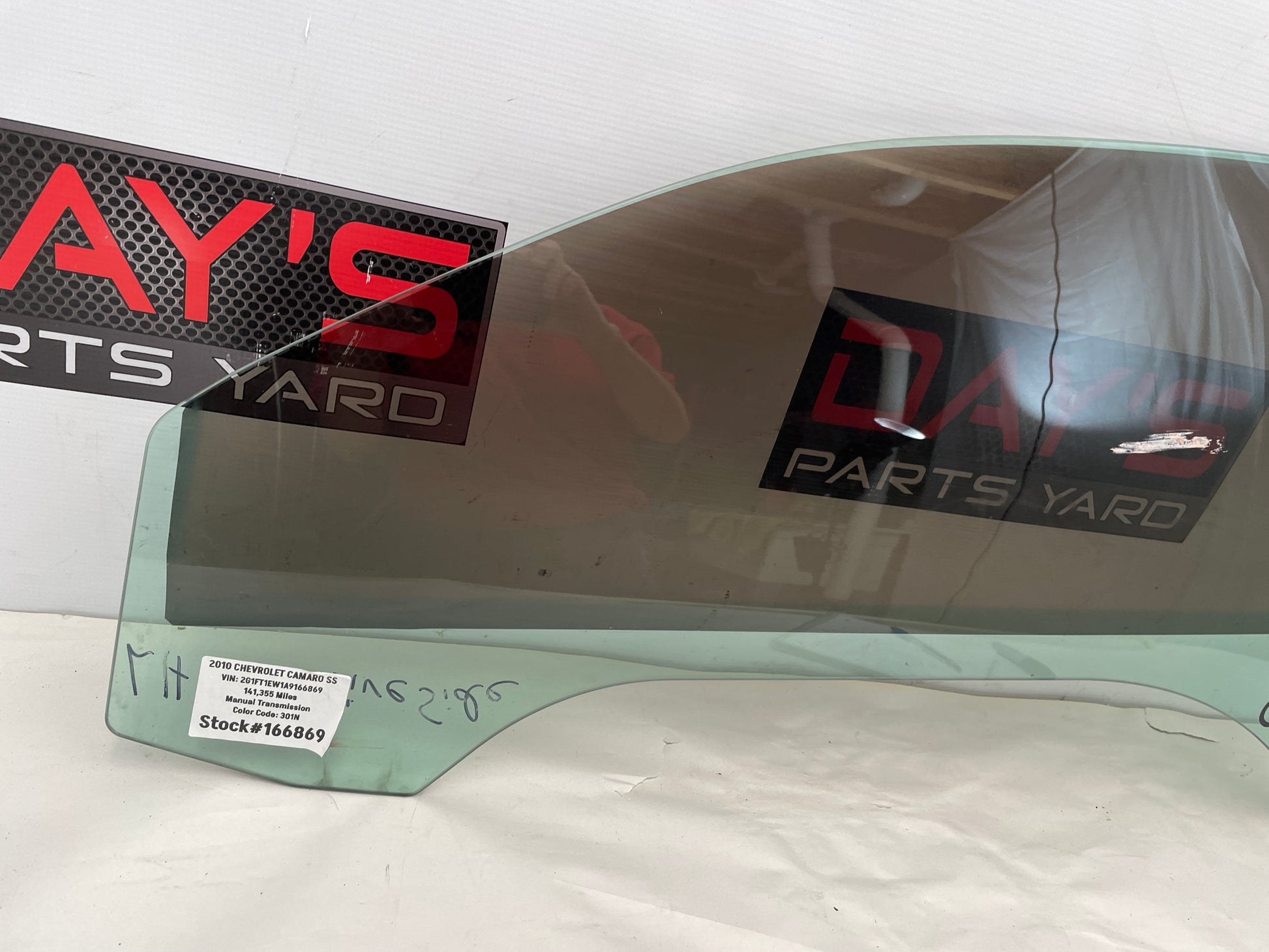 2010 Chevy Camaro SS LH Driver Door Window Glass OEM - Day's Parts Yard