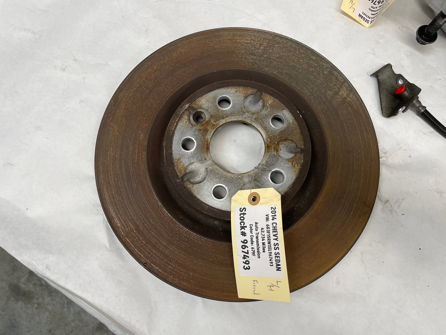 2014 Chevy SS Sedan Front Brembo Brake Calipers & Rotors OEM - Day's Parts Yard