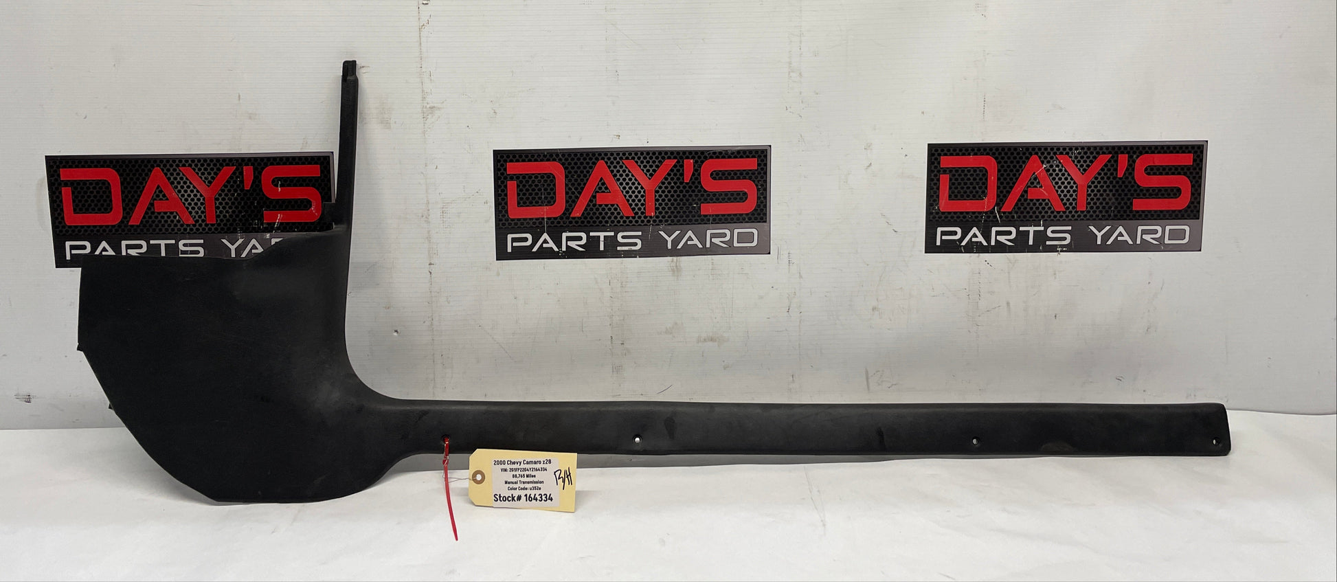 2000 Chevy Camaro Z28 RH Passenger Interior Kick Panel Sill Trim Black Ebony OEM - Day's Parts Yard