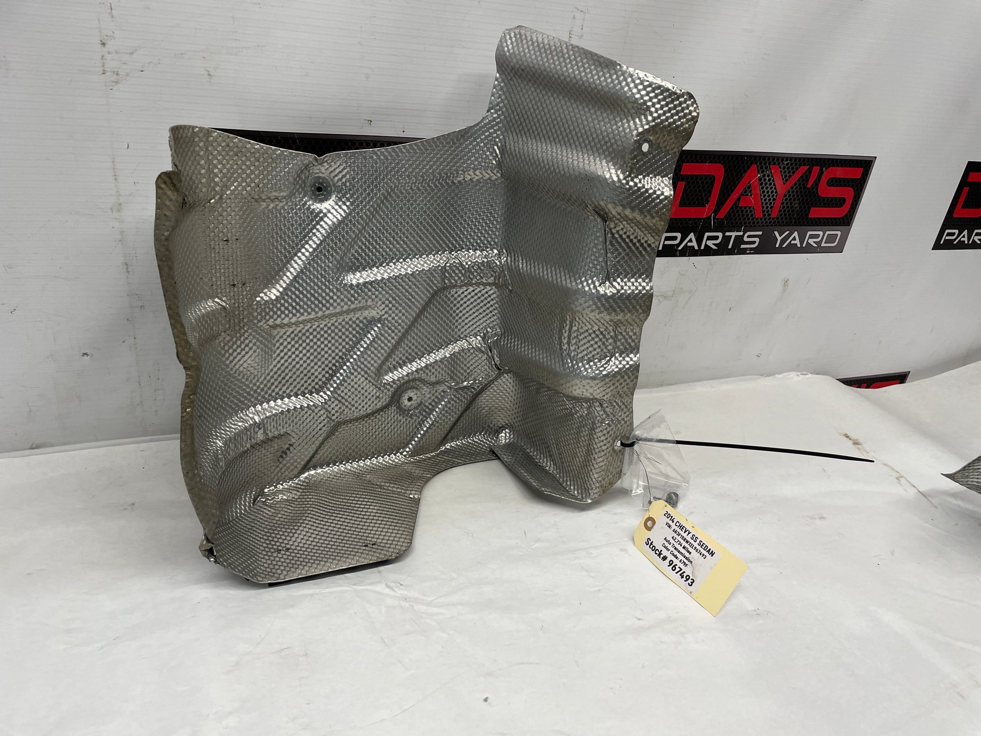 2014 Chevy SS Sedan LH Driver Exhaust Muffler Heat Shield OEM - Day's Parts Yard