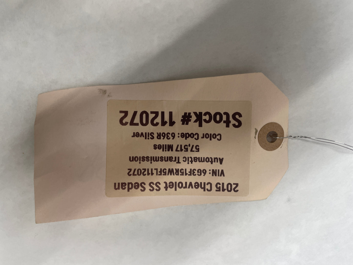 2015 Chevy SS Sedan Rear Bumper Impact Reinforcement Bar  OEM