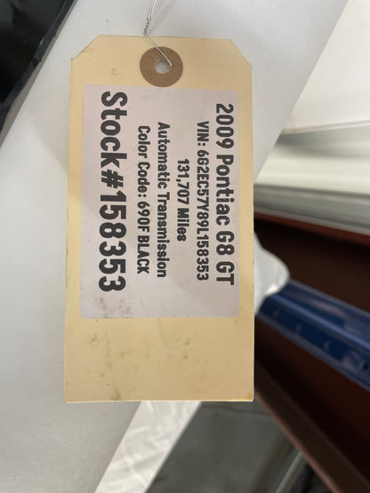 2009 Pontiac G8 GT RH Passenger Rocker Molding Side Skirt Panel Trim Black OEM