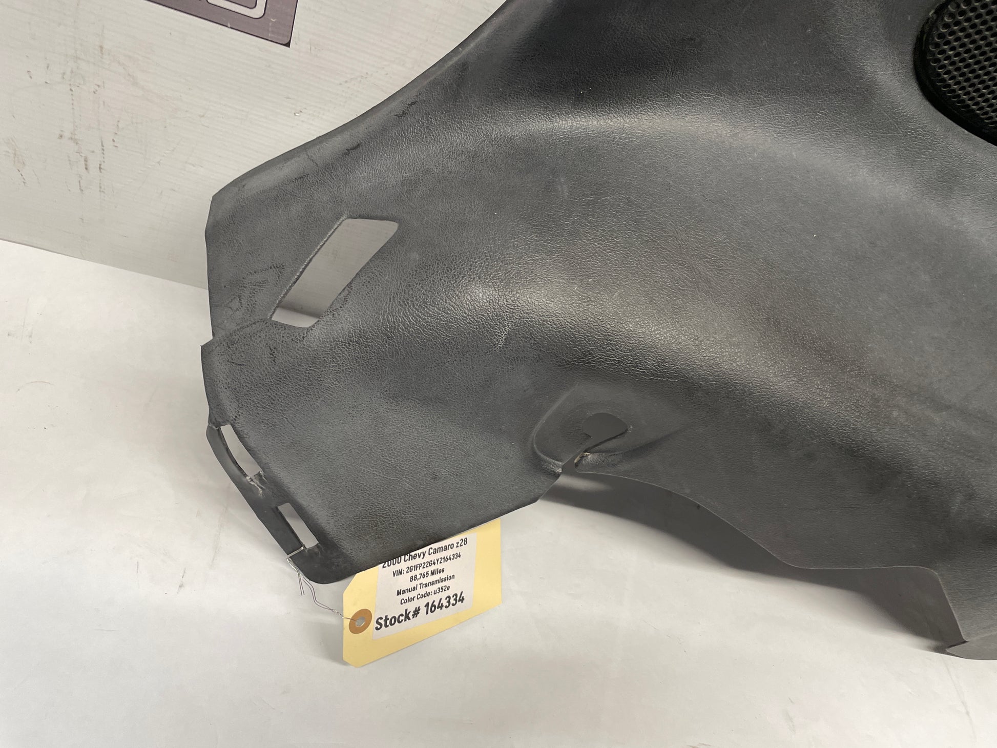 2000 Chevy Camaro Z28 LH Driver Rear Interior Quarter Trim Panel Ebony Black OEM - Day's Parts Yard