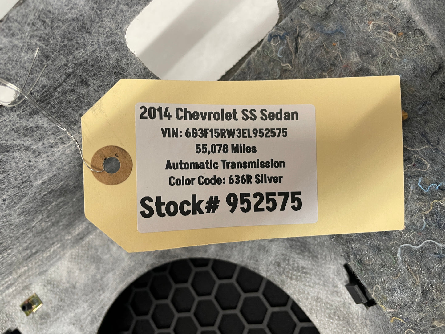 2014 Chevy SS Sedan Rear Interior Package Deck Tray Parcel Shelf Trim Cover OEM