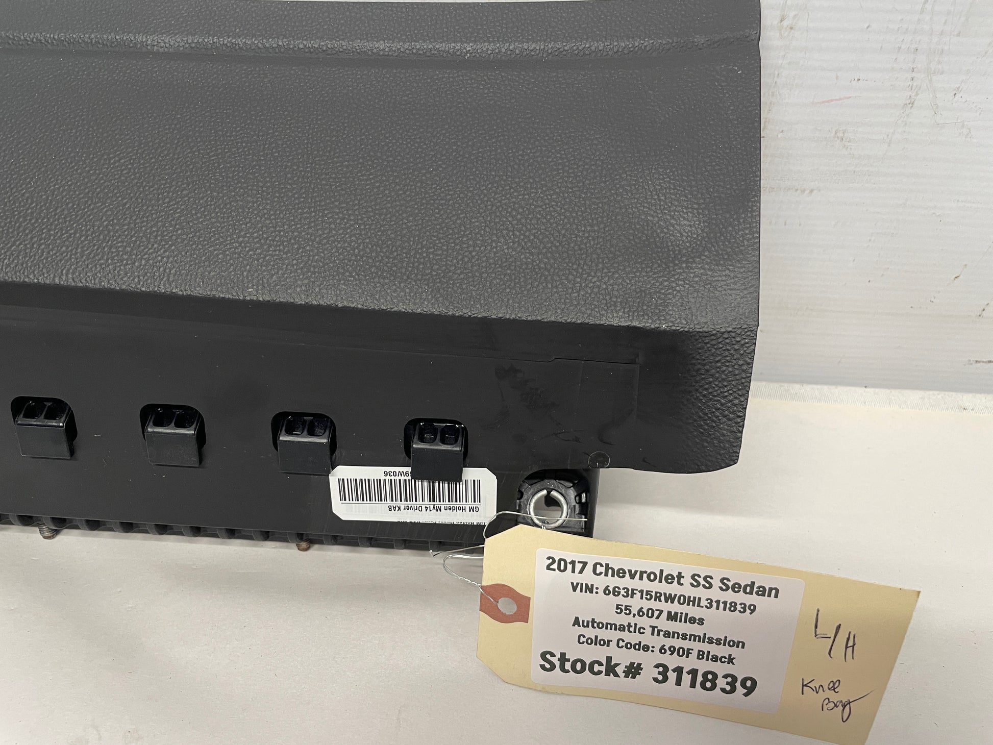 2017 Chevy SS Sedan LH Driver Knee Dash Airbag Air Bag OEM - Day's Parts Yard