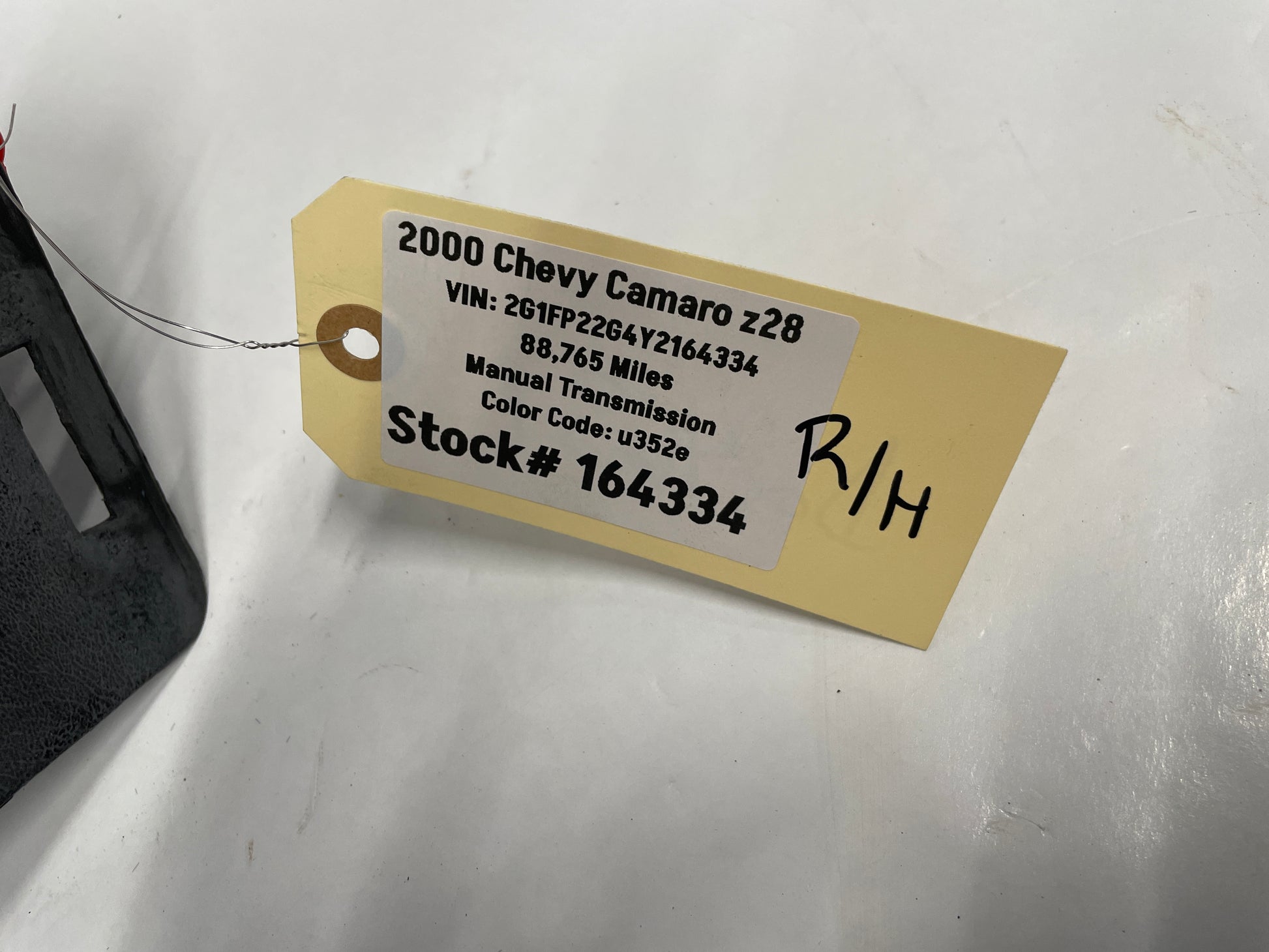 2000 Chevy Camaro Z28 RH Passenger Rear Interior Quarter Trim Panel Black Ebony OEM - Day's Parts Yard