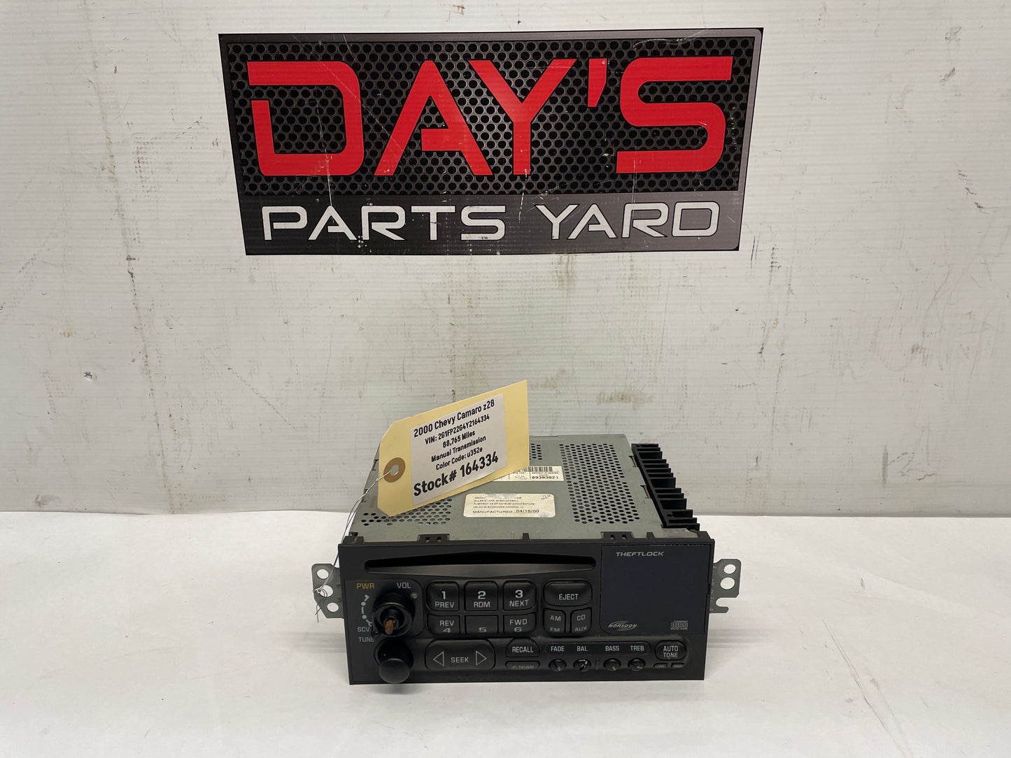 2000 Chevy Camaro Z28 Monsoon Radio CD Player Receiver Stereo OEM - Day's Parts Yard