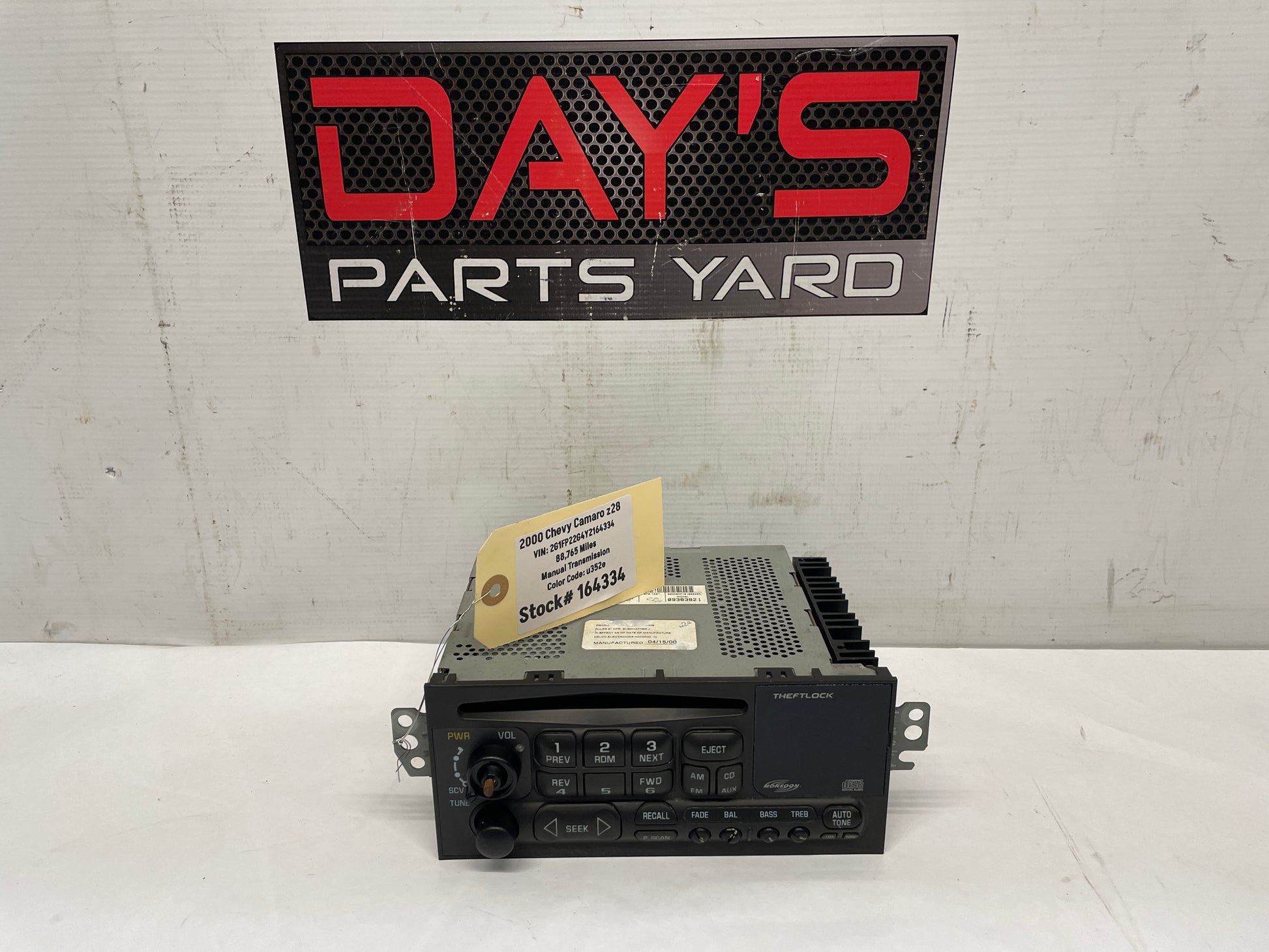2000 Chevy Camaro Z28 Monsoon Radio CD Player Receiver Stereo OEM - Day's Parts Yard