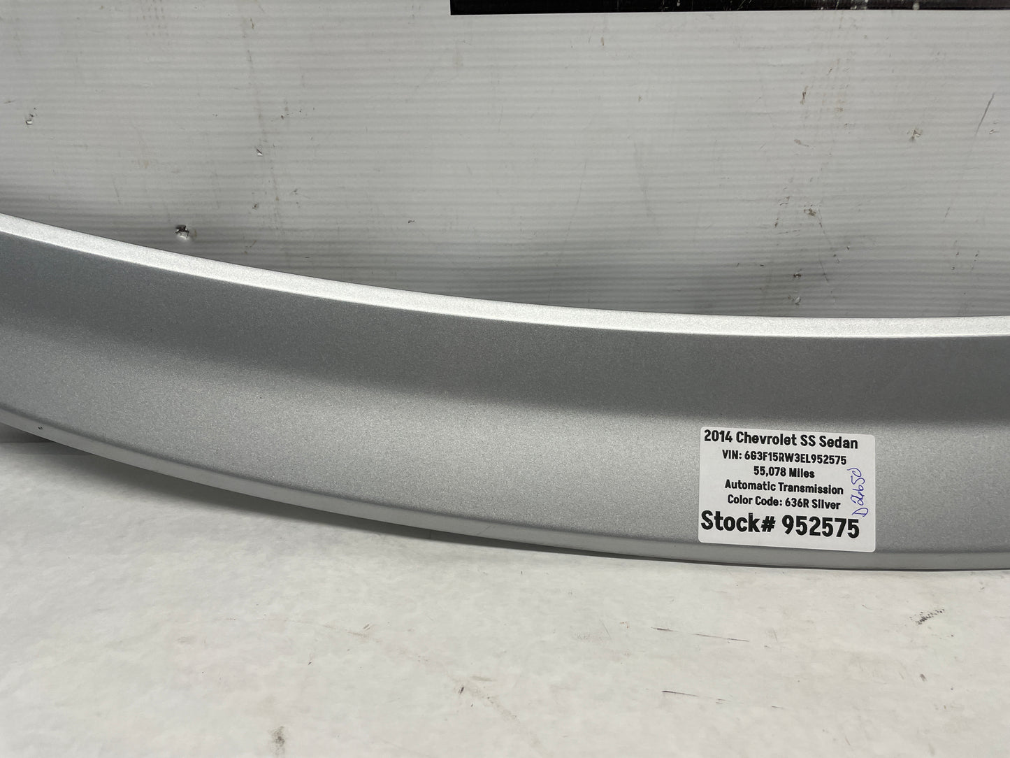 2014 Chevy SS Sedan Trunk Deck Lid Spoiler Wing OEM