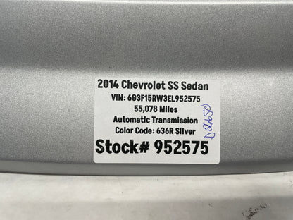 2014 Chevy SS Sedan Trunk Deck Lid Spoiler Wing OEM