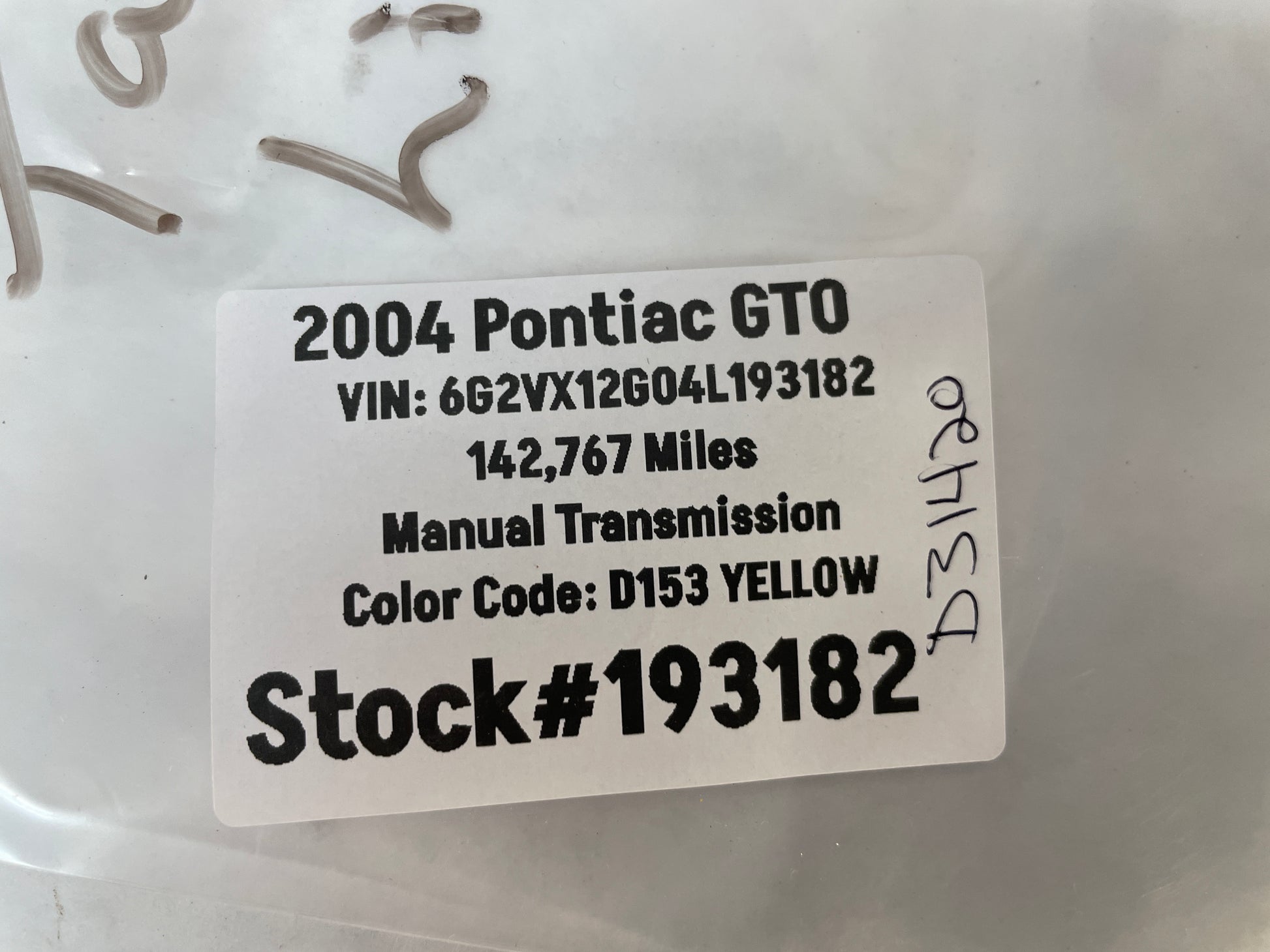2004 Pontiac GTO License Plate Tag Light Set OEM - Day's Parts Yard
