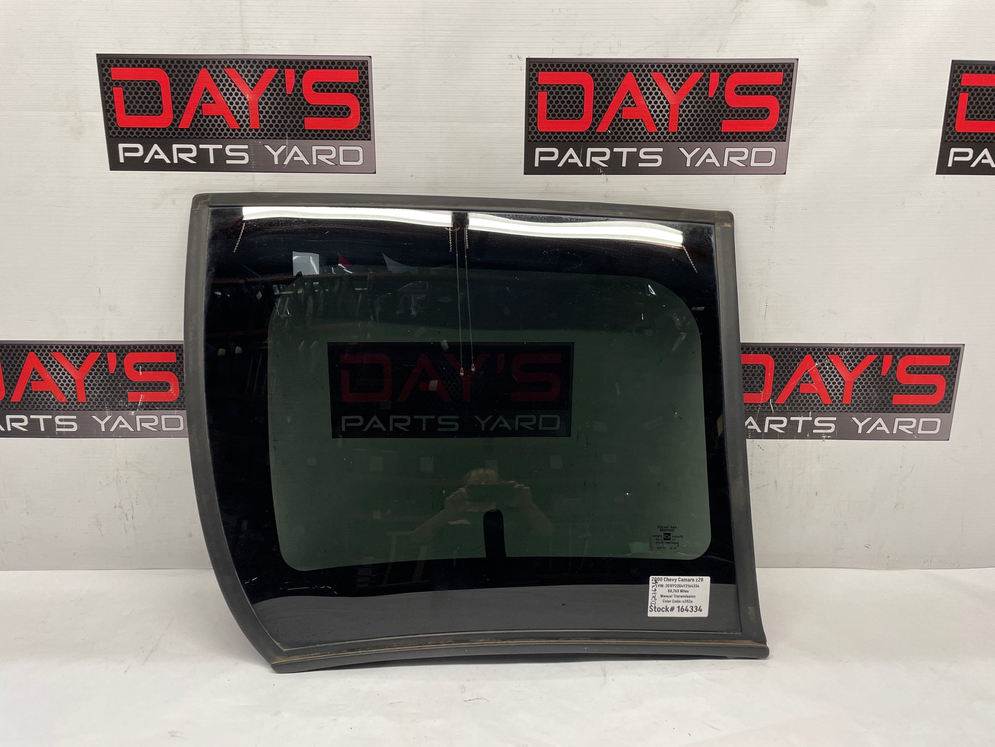 2000 Chevy Camaro Z28 LH Driver T-Top Glass Window Roof Assembly OEM - Day's Parts Yard