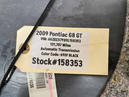 2009 Pontiac G8 GT Spare Tire Trunk Compartment Floor Carpet Mat Panel Cover OEM