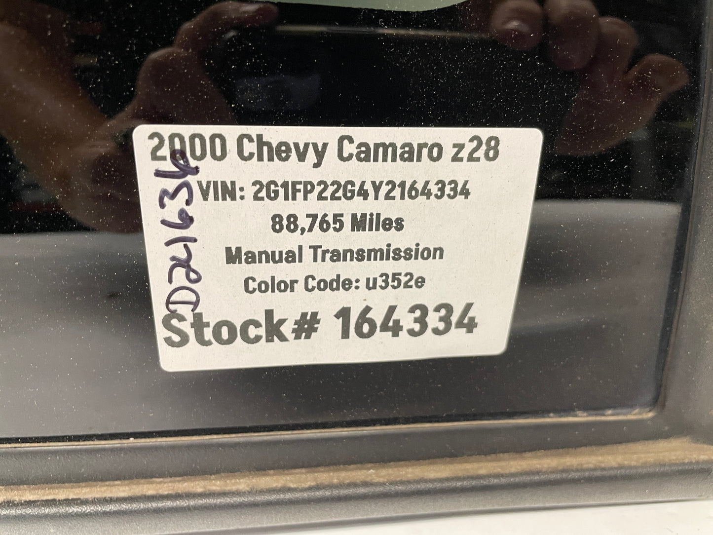 2000 Chevy Camaro Z28 LH Driver T-Top Glass Window Roof Assembly OEM - Day's Parts Yard