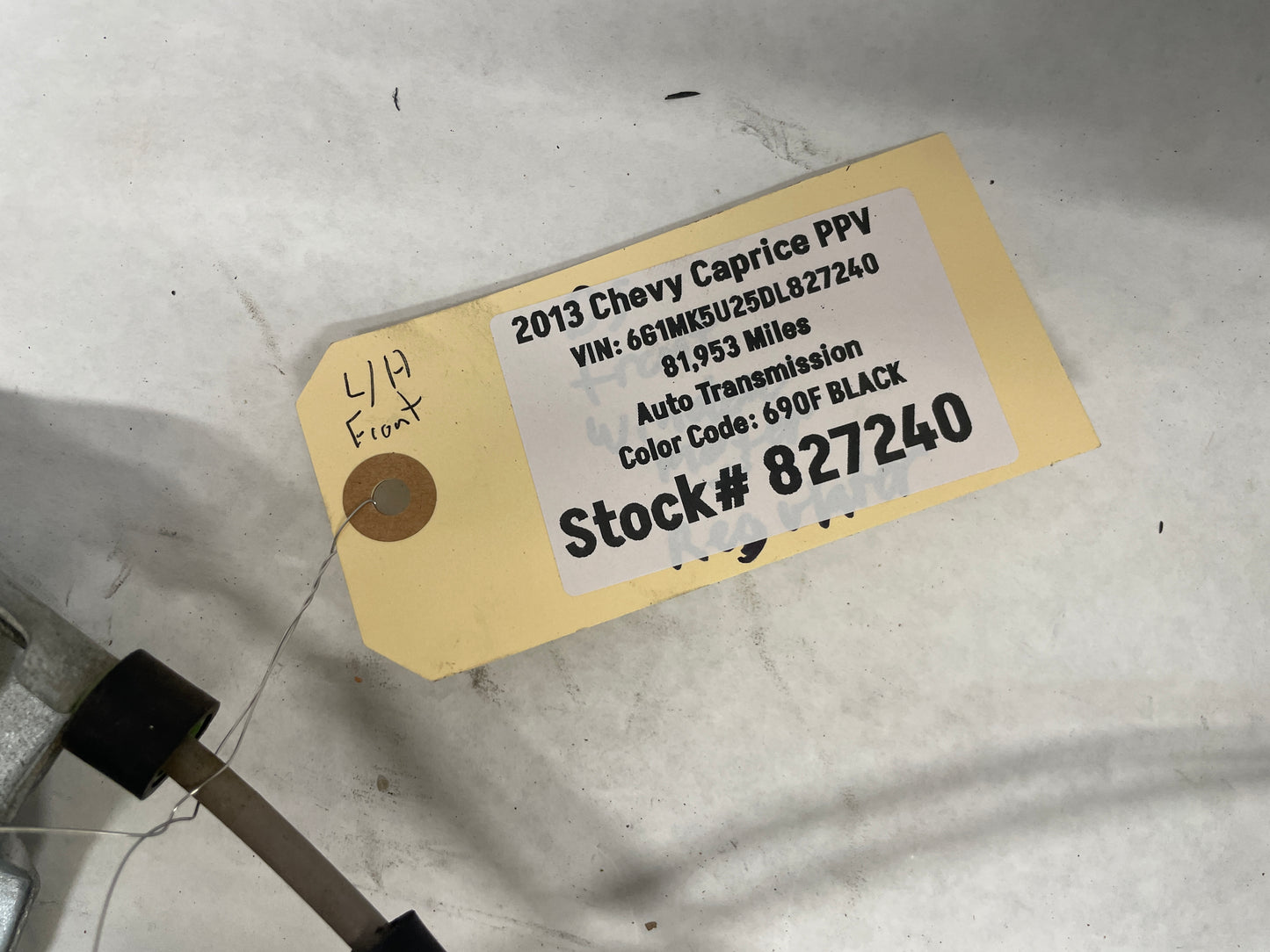 2013 Chevy Caprice PPV LH Driver Front Window Regulator Motor OEM