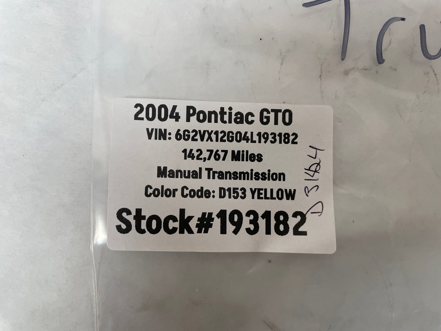 2004 Pontiac GTO Trunk Deck Lid Lock Actuator OEM - Day's Parts Yard