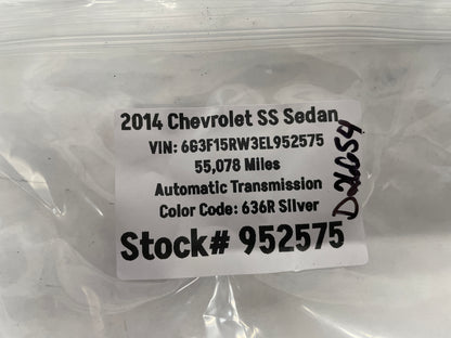 2014 Chevy SS Sedan Wheel Center Cap Set OEM