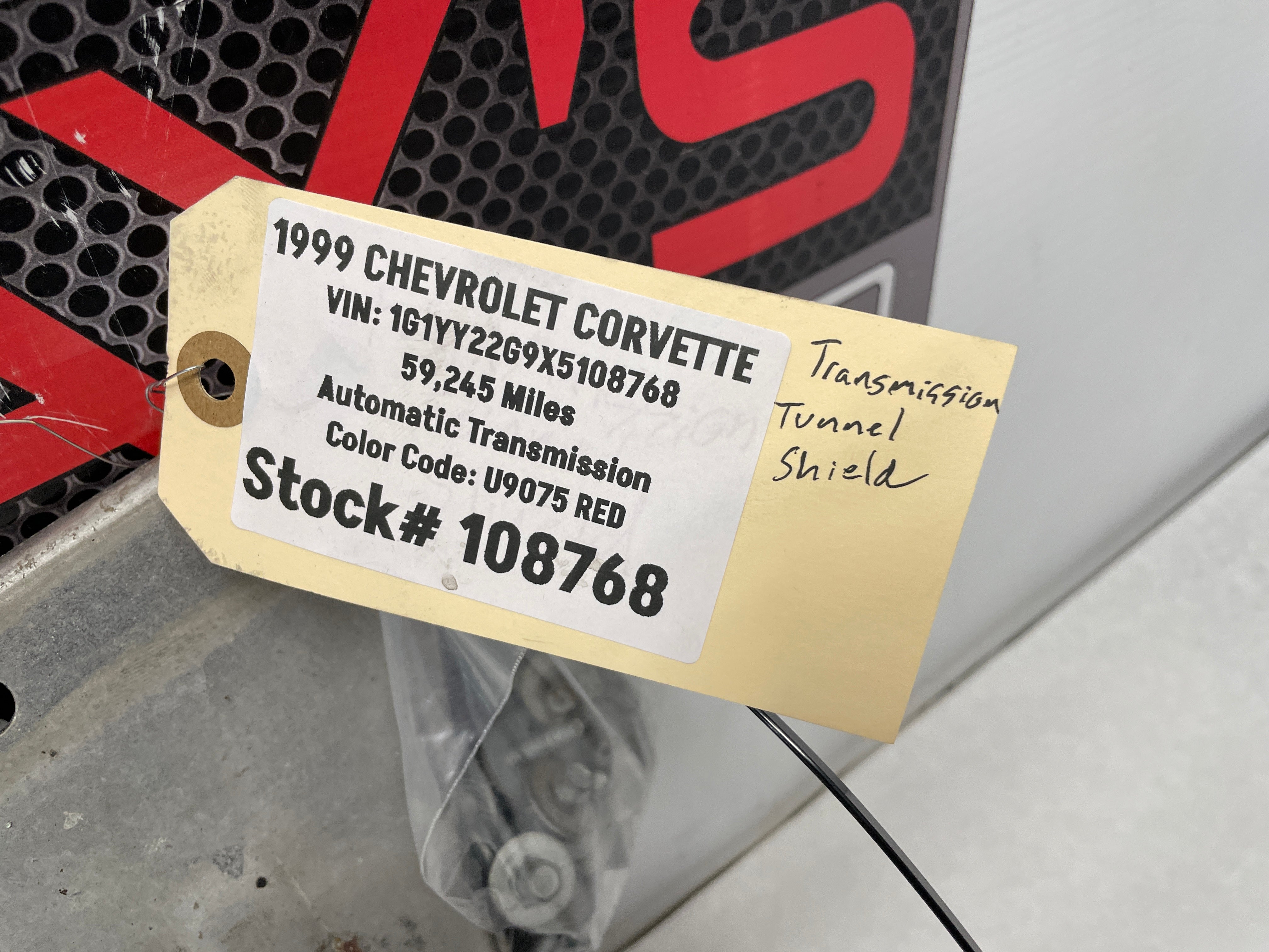 1999 Chevy C5 Corvette Torque Tube Tunnel Cover Shield