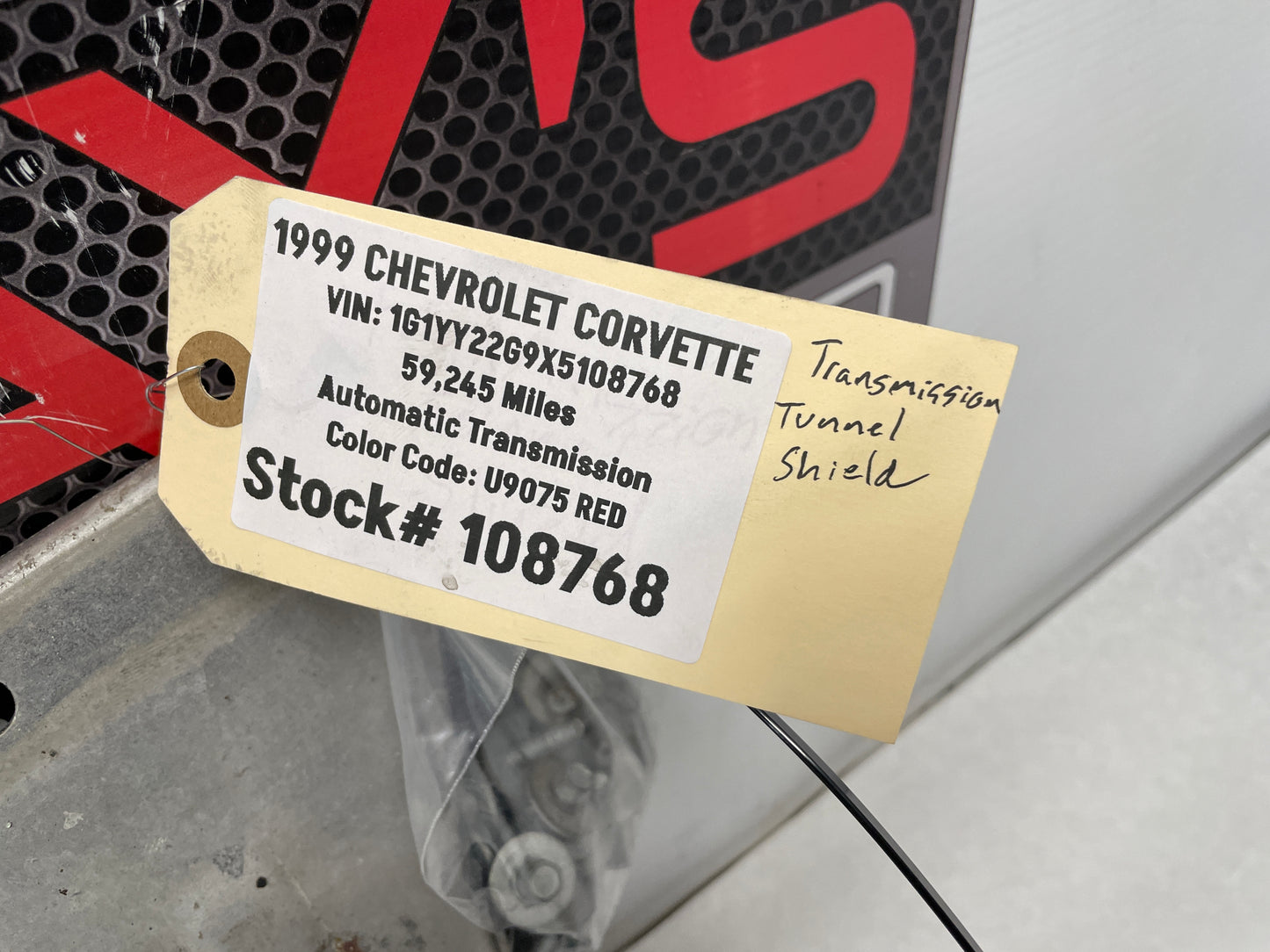 1999 Chevy C5 Corvette Torque Tube Tunnel Cover Shield Reinforcement Panel OEM - Day's Parts Yard