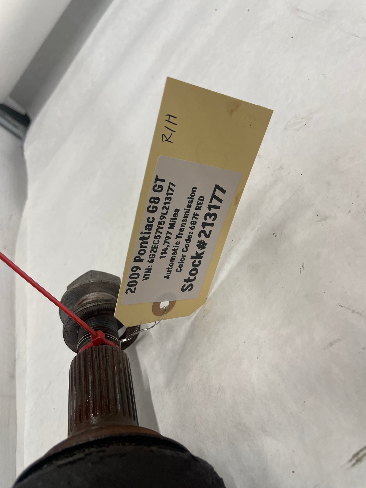 2009 Pontiac G8 GT RH Passenger Rear CV Axle Half Shaft OEM