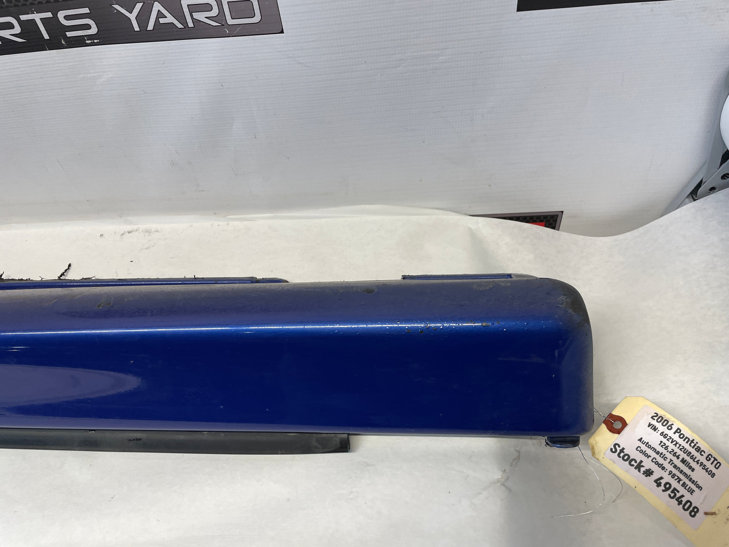 2006 Pontiac GTO LH Driver Rocker Molding Side Skirt Panel OEM - Day's Parts Yard